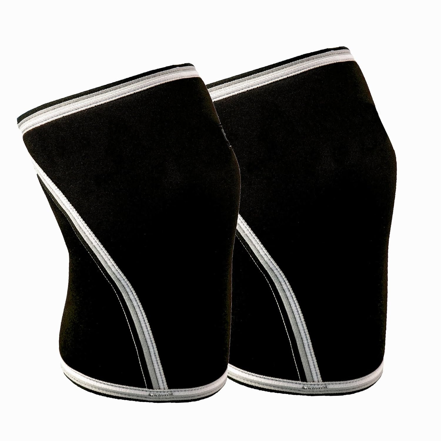 Knee Sleeves (1 Pair) 7mm Neoprene Thick 3D Compression Knee Brace Support for Weightlifting, Powerlifting & Fitness for Women and Men, Black, XX-Large