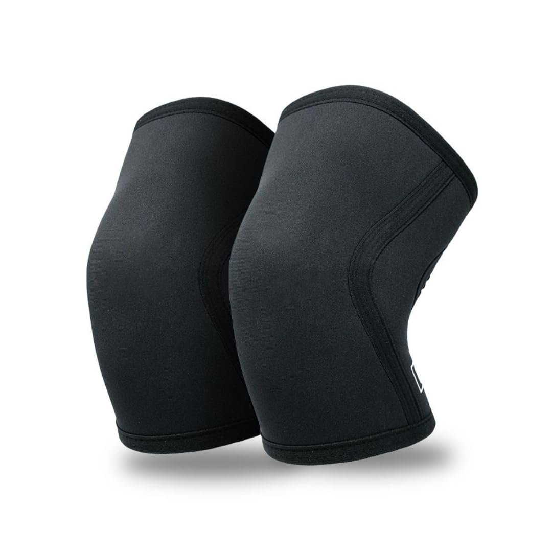 2POOD Performance Knee Sleeve (Sold AS Pair of 2) for Fitness, Cross Training, Squatting, Weightlifting, Wrestling, Compression and More. (Black, X-Large)