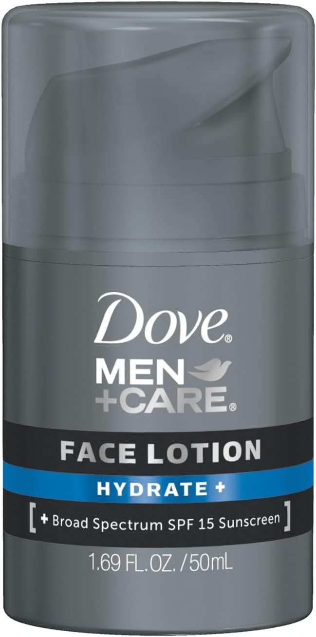 Dove Men + Care Face Lotion Hydrate with Broad Spectrum SPF 15, 1.69 Fl Oz