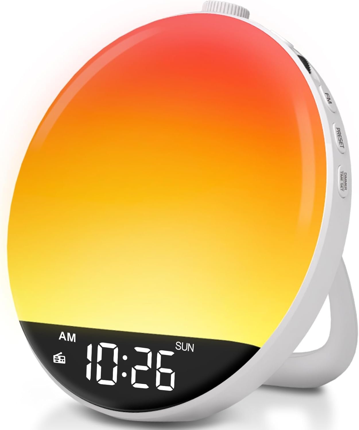 DreamSky Sunrise Alarm Clock Loud Radio Alarm for Heavy Sleepers Bedroom
