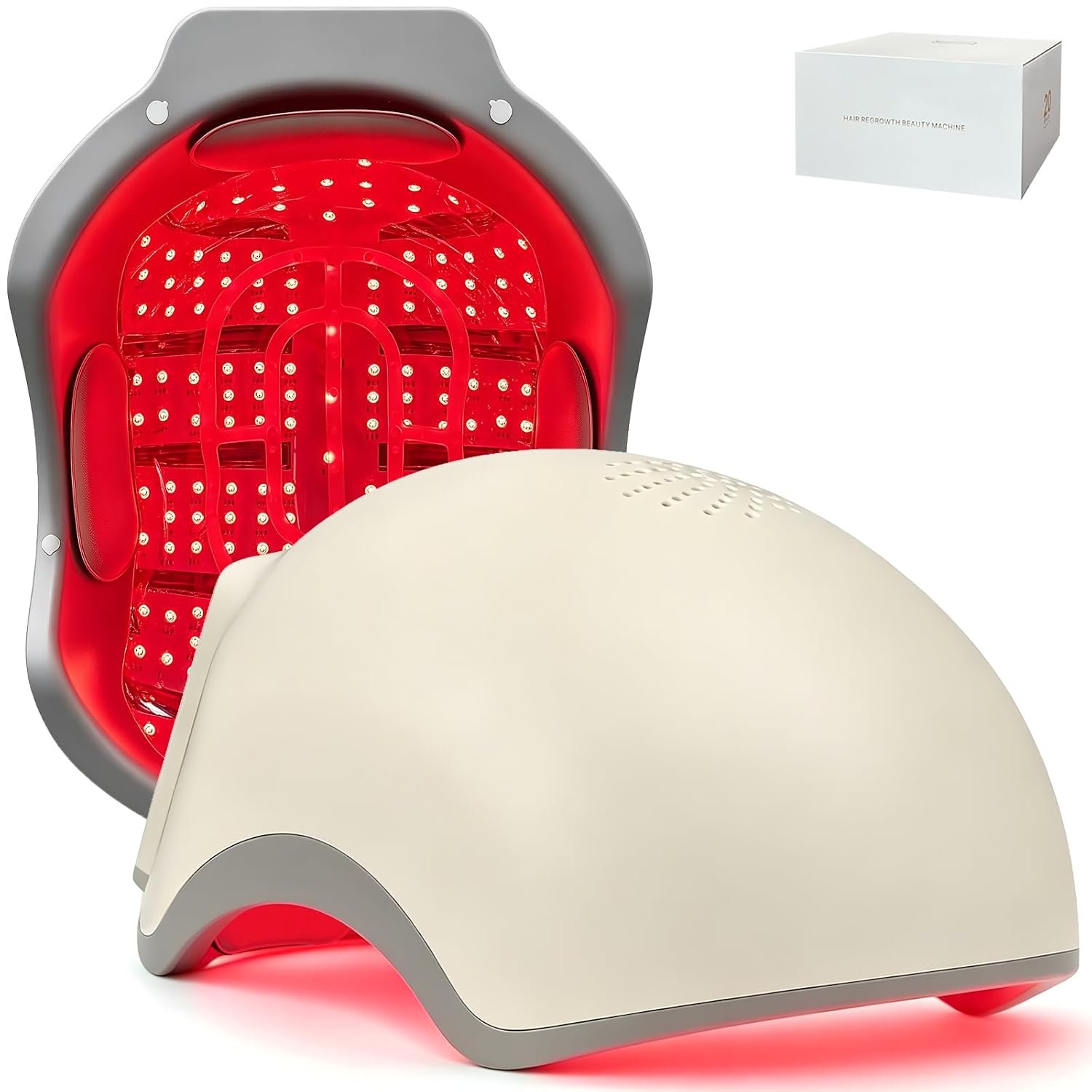 Laser Hair Growth Cap, FDA Cleared LLLT Red Light Therapy for Hair Regrowth, Thinning Hair & Alopecia, Men & Women, 268 Diodes, 650nm, Wireless Hands-Free Rechargeable Full Scalp Helmet