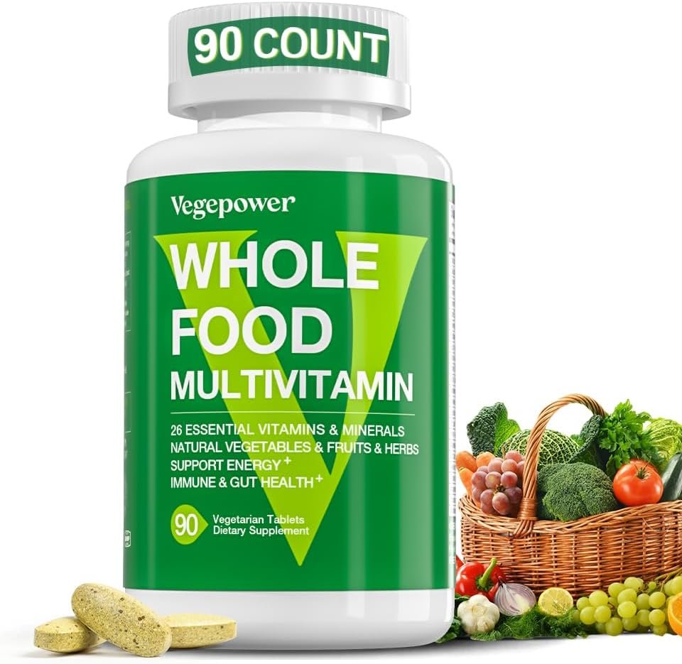 Vegan Whole Food Multivitamins with Iron, 90 Tablets