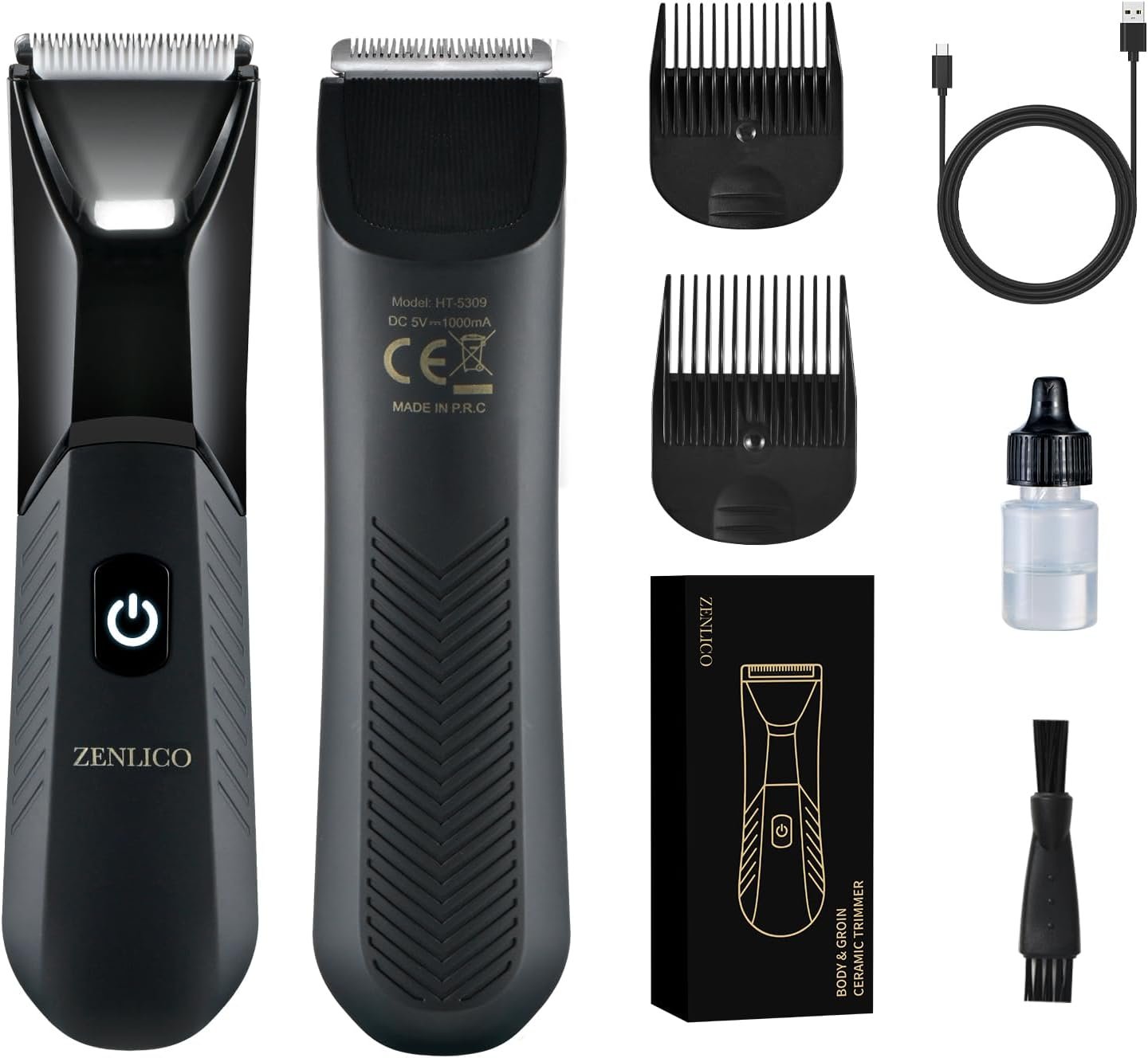 Manscape Body Hair Trimmer, Rechargeable Pubic Hair Trimmer for Men