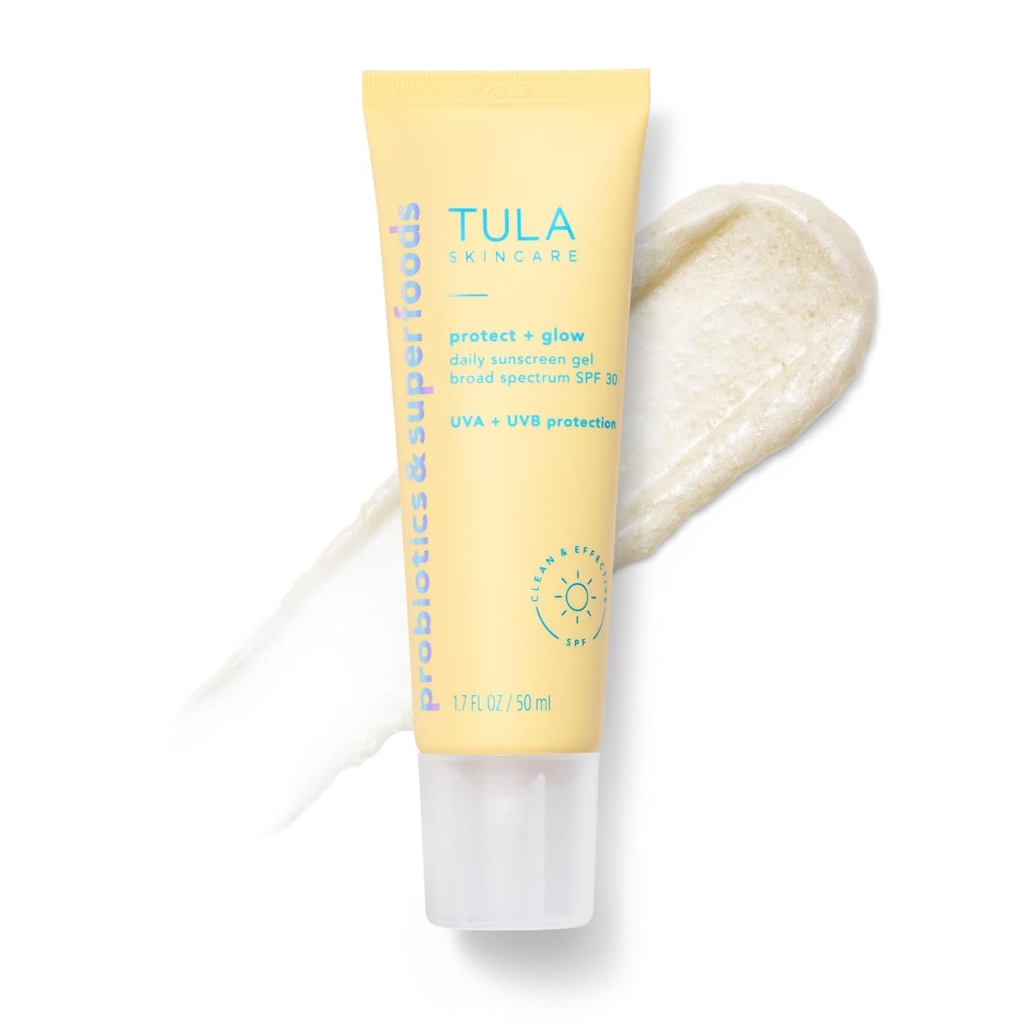 TULA Protect + Glow Daily Sunscreen Gel, Broad Spectrum SPF 30, 1.7 oz