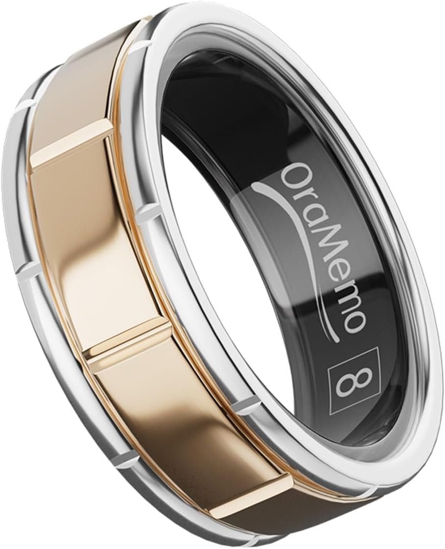 Smart Ring 1.0, Fitness Tracker for Men/Women, Matte Gold Size 8
