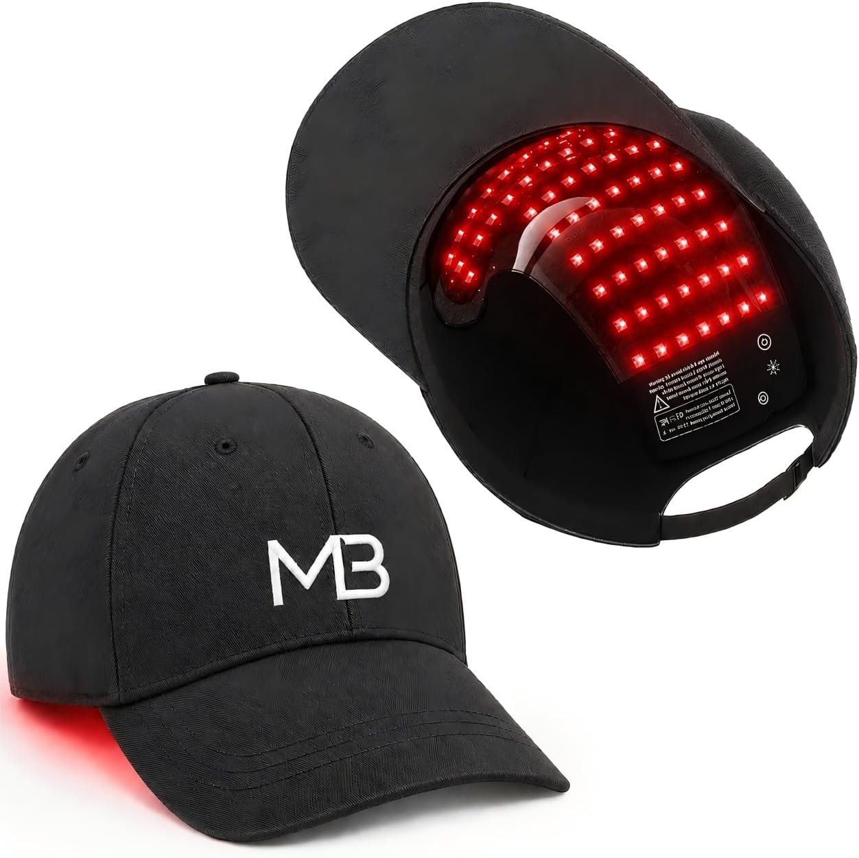FDA Cleared 660nm Red Light Therapy Cap for Hair Growth, Rechargeable Hair Growth Cap for Men & Women, Adjustable Cordless Design for All Hair Types, At-Home Scalp Care,black