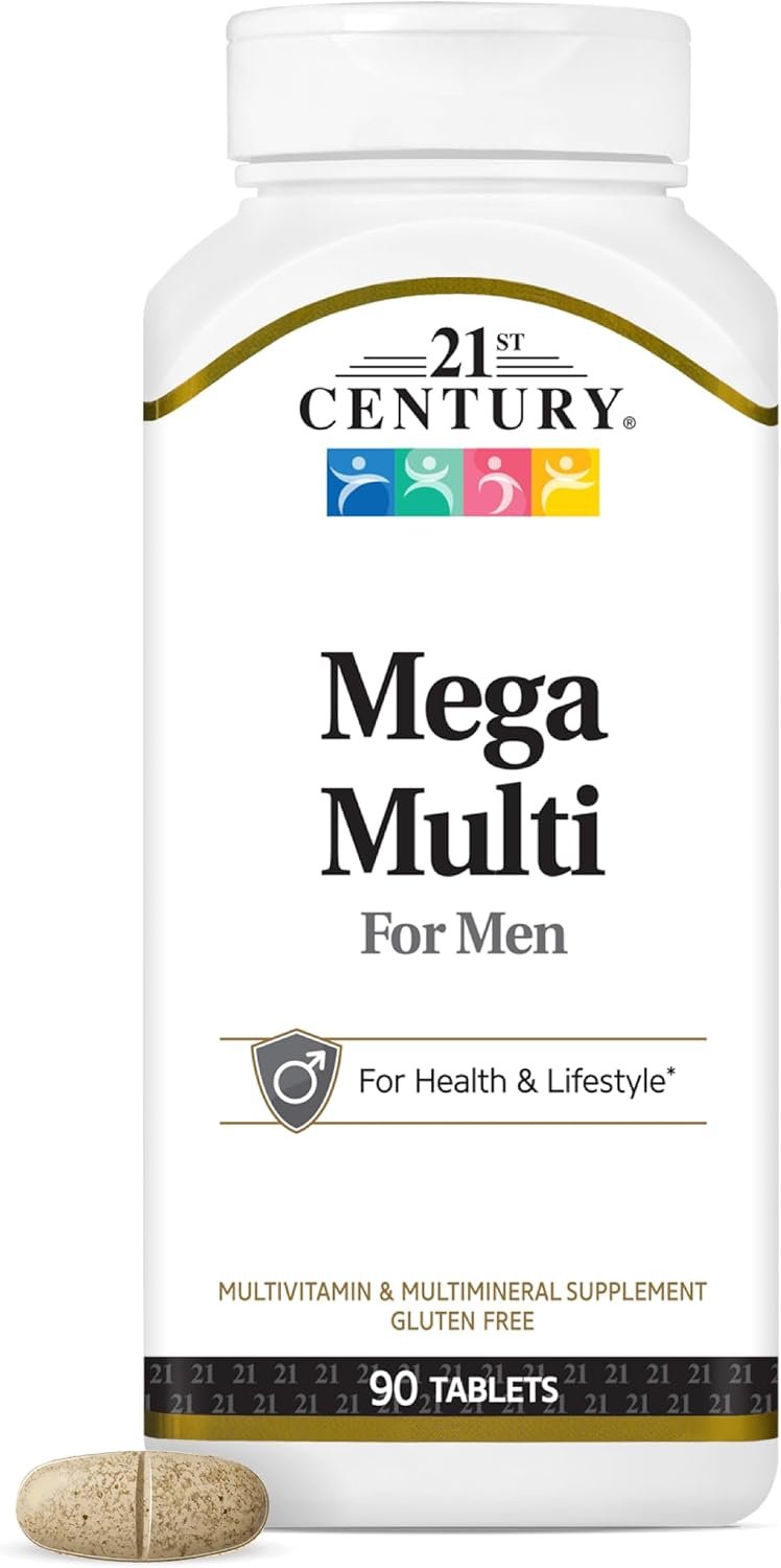 21st Century Mega Multi for Men Multivitamin, Saw Palmetto & Ginseng, 90 Ct