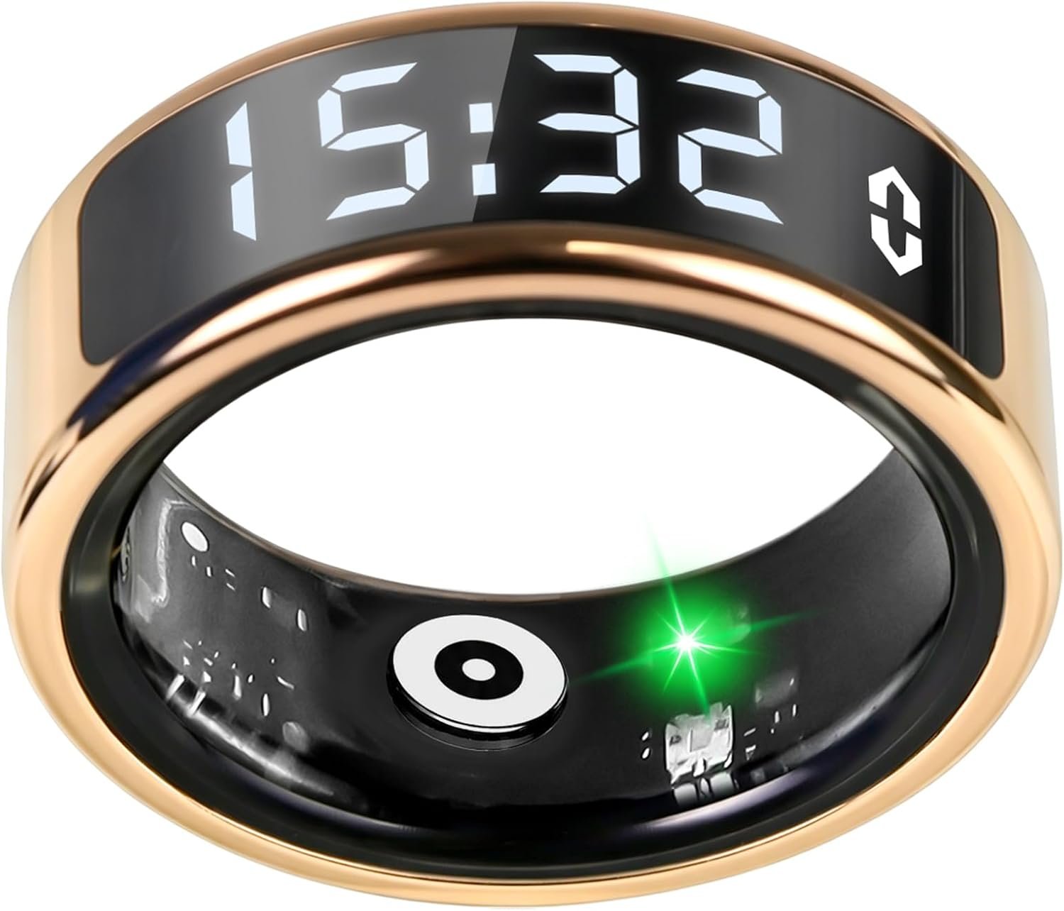 Smart Ring for Women & Men,Tracker Ring with LED Display(Rose Gold,10)
