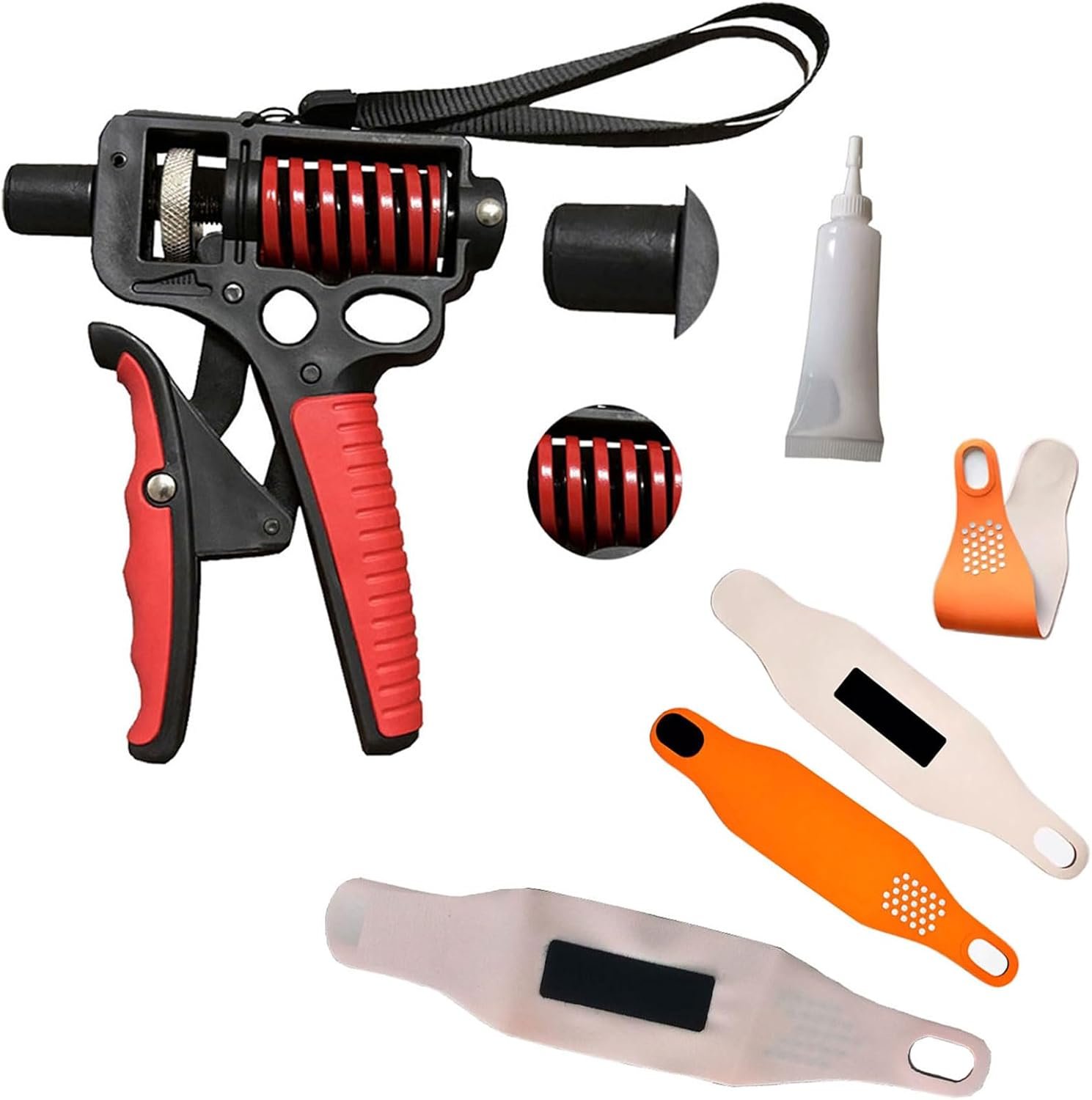 Adjustable Hand Grip Strengthener, 11-360 LBS Heavy Duty Forearm Exerciser with Wrist Guards, Lubricant & Storage Cord, Hand Grip Trainer for Gym Home Workout, Muscle Building & Injury Recovery