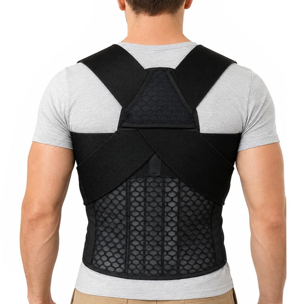 Back Posture Corrector Brace for Men, Full Back-Anchored Posture Brace