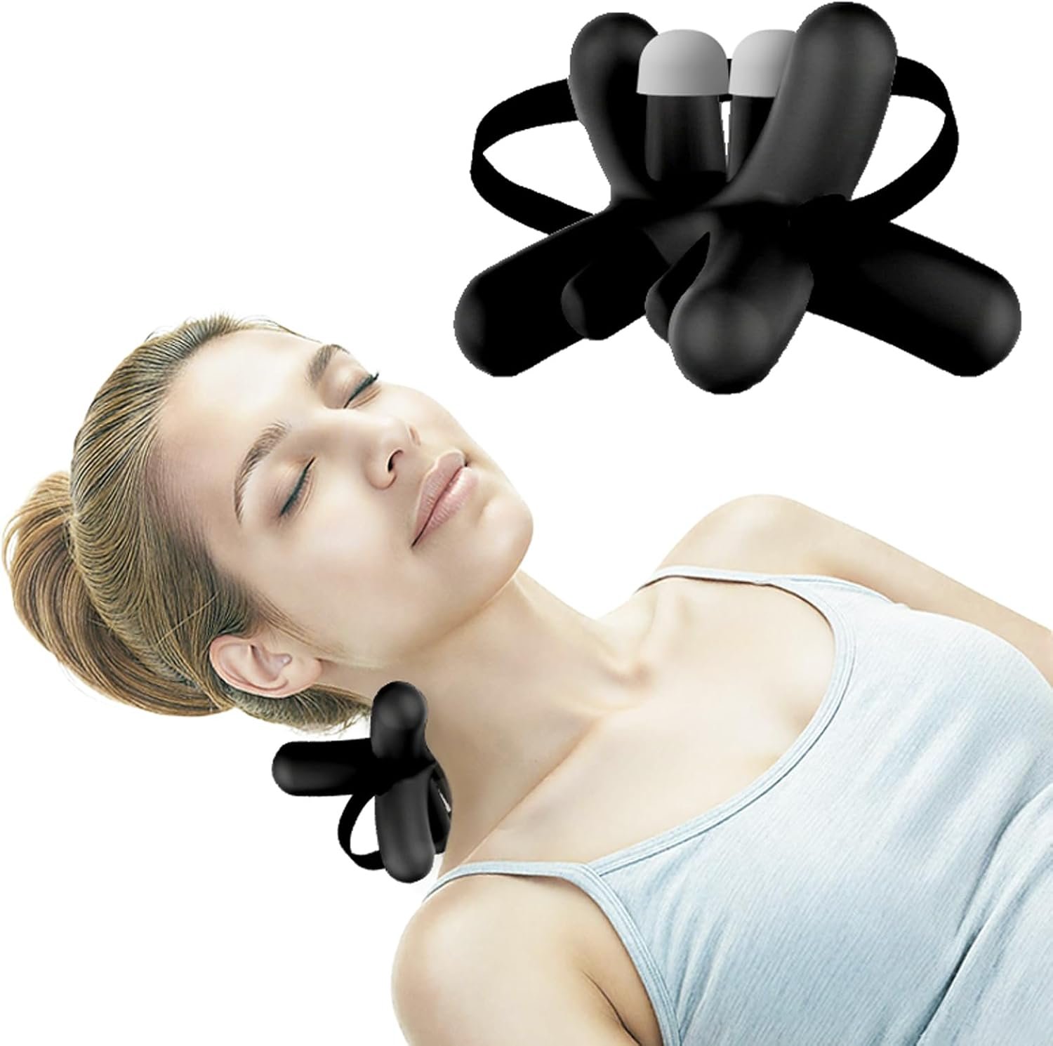 Occipital Release Tool for Neck, Suboccipital Release Tool and Shoulder Trigger Point Massager, Deep Tissue Acupressure Massage Tool for Headache, TMJ and Cervical Tension Relief, Hands-Free Design