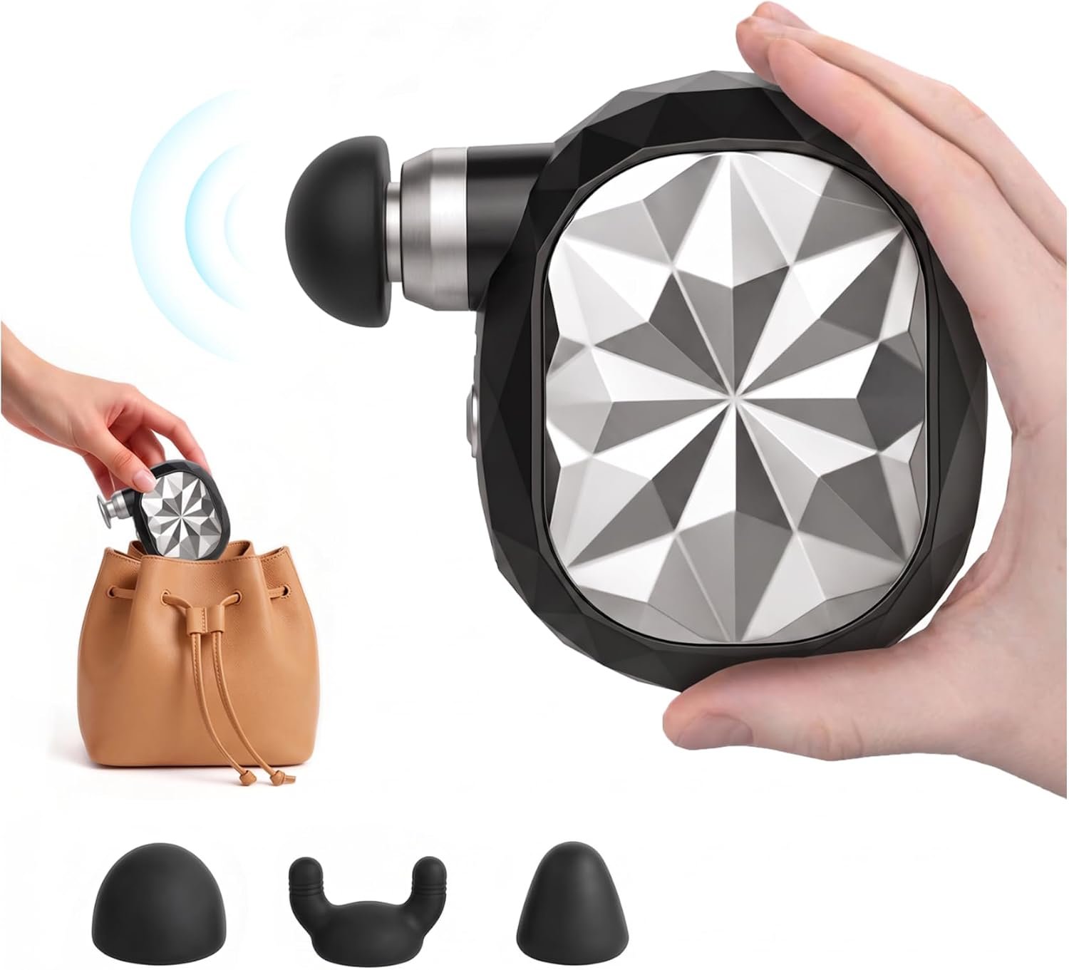 Mini Massage Gun, Diamond Design Massage Gun Deep Tissue for Pocket
