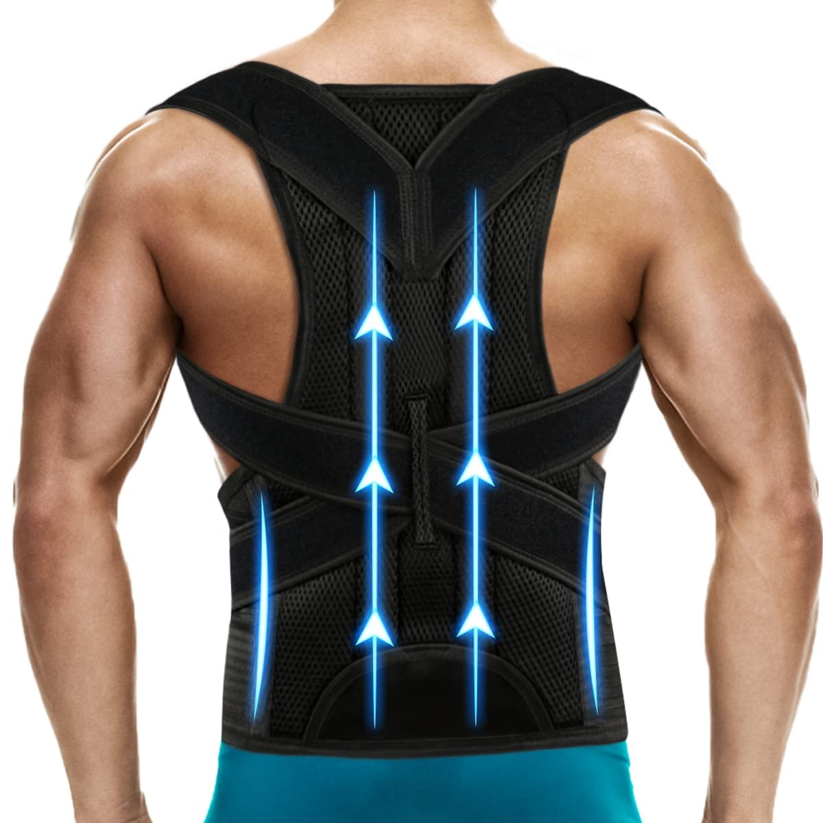 Back Brace Posture Corrector for Women and Men – Adjustable Posture Back Brace for Upper and Lower Back Pain Relief – Improve Back Posture and Lumbar Support,Large(Waist:33-37 Inches)