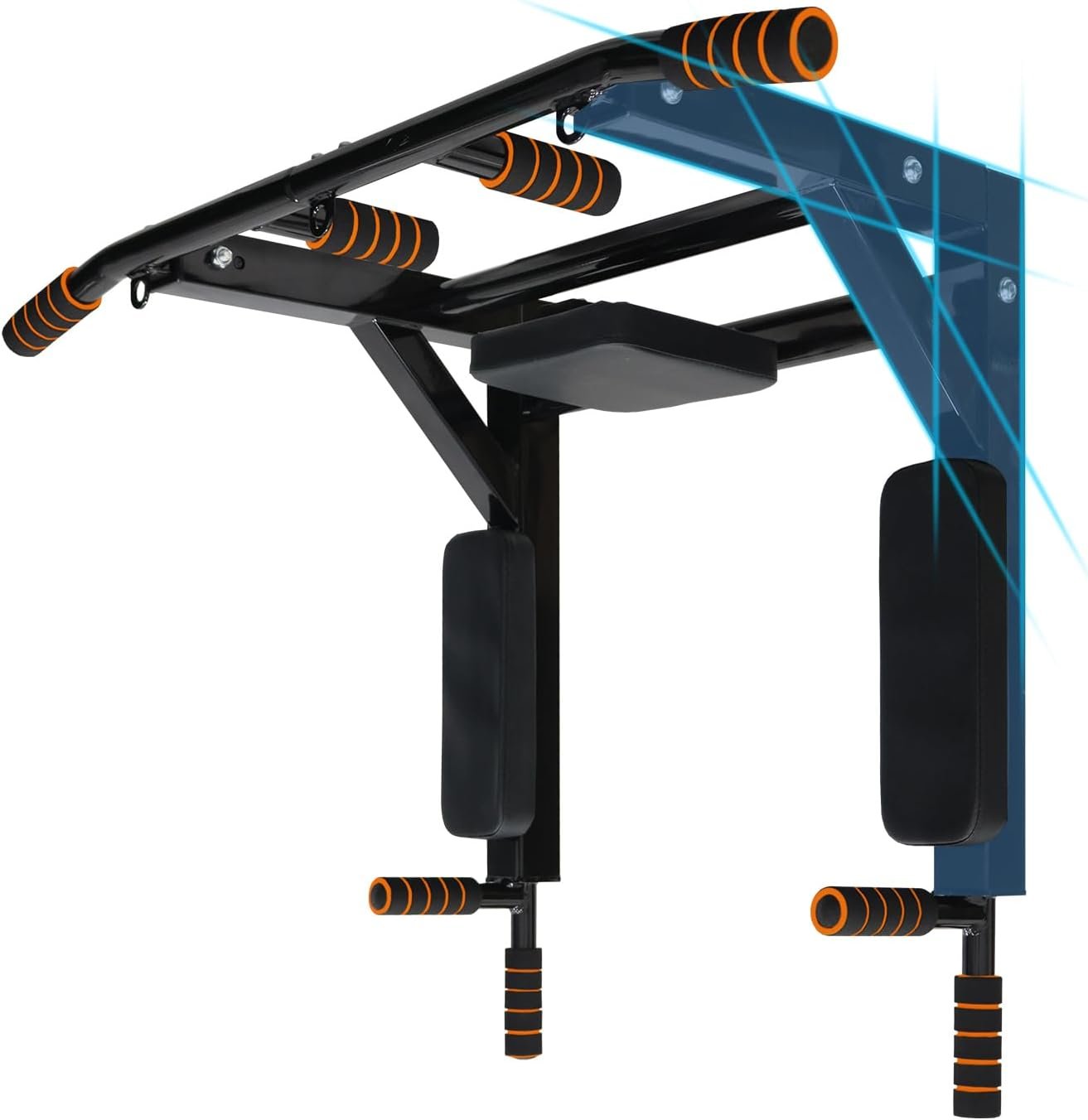 BDL Wall Mounted Pull Up Bar Multifunctional Chin Up bar for Home Gym