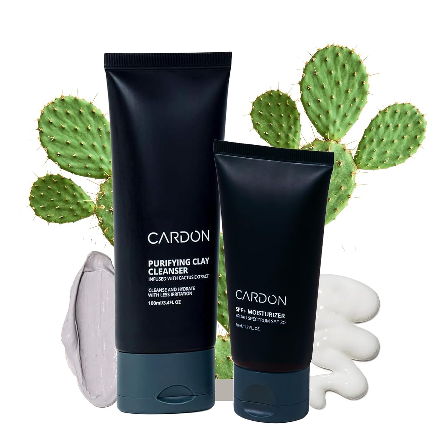 CARDON Daily Skincare Set for Men | Face Moisturizer with SPF 30 & Clay Face Wash | Best Gift for Men