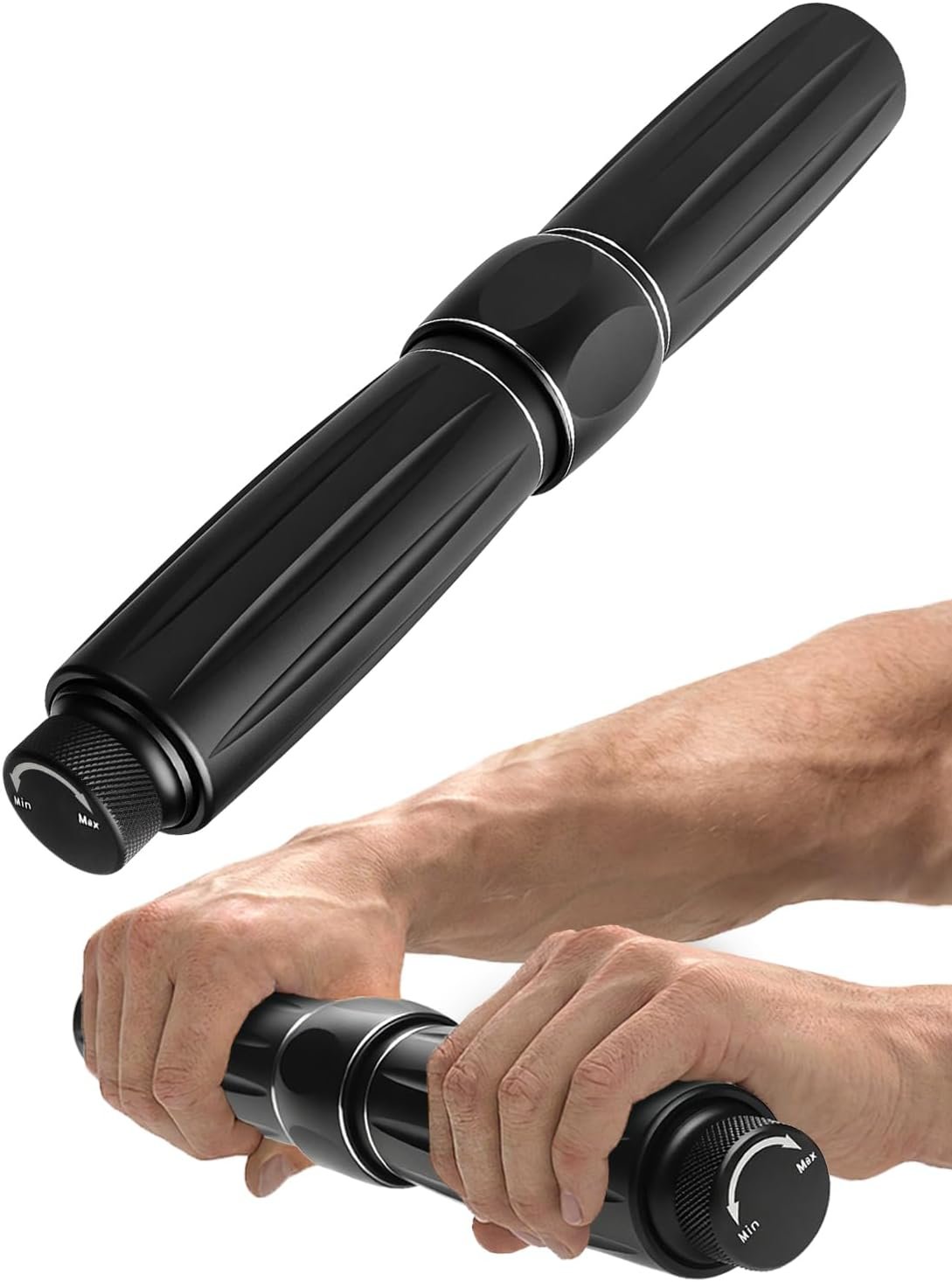 Grip Strength Trainer, Aluminum Alloy Forearm Strengthener Wrist Trainer with Adjustable Resistance Knob, Forearm Exerciser for Home Gym Sports Man Women Wrist Arm Builder