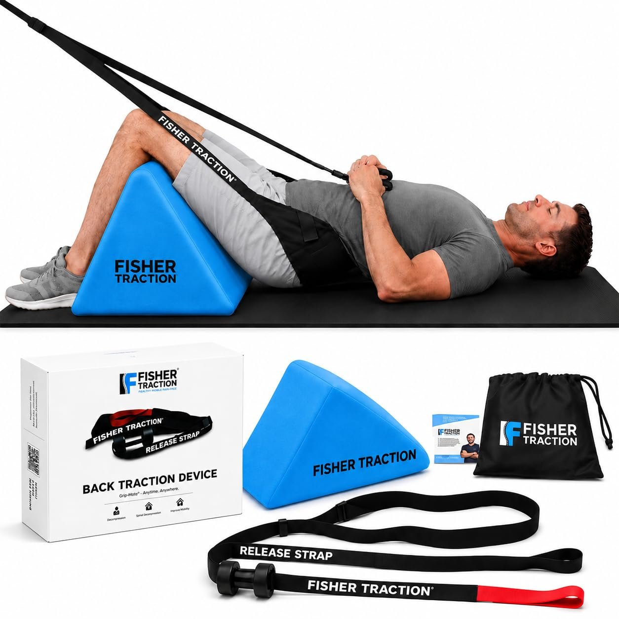 Fisher Traction Patented Lumbar Traction Device (Under 230 lbs)