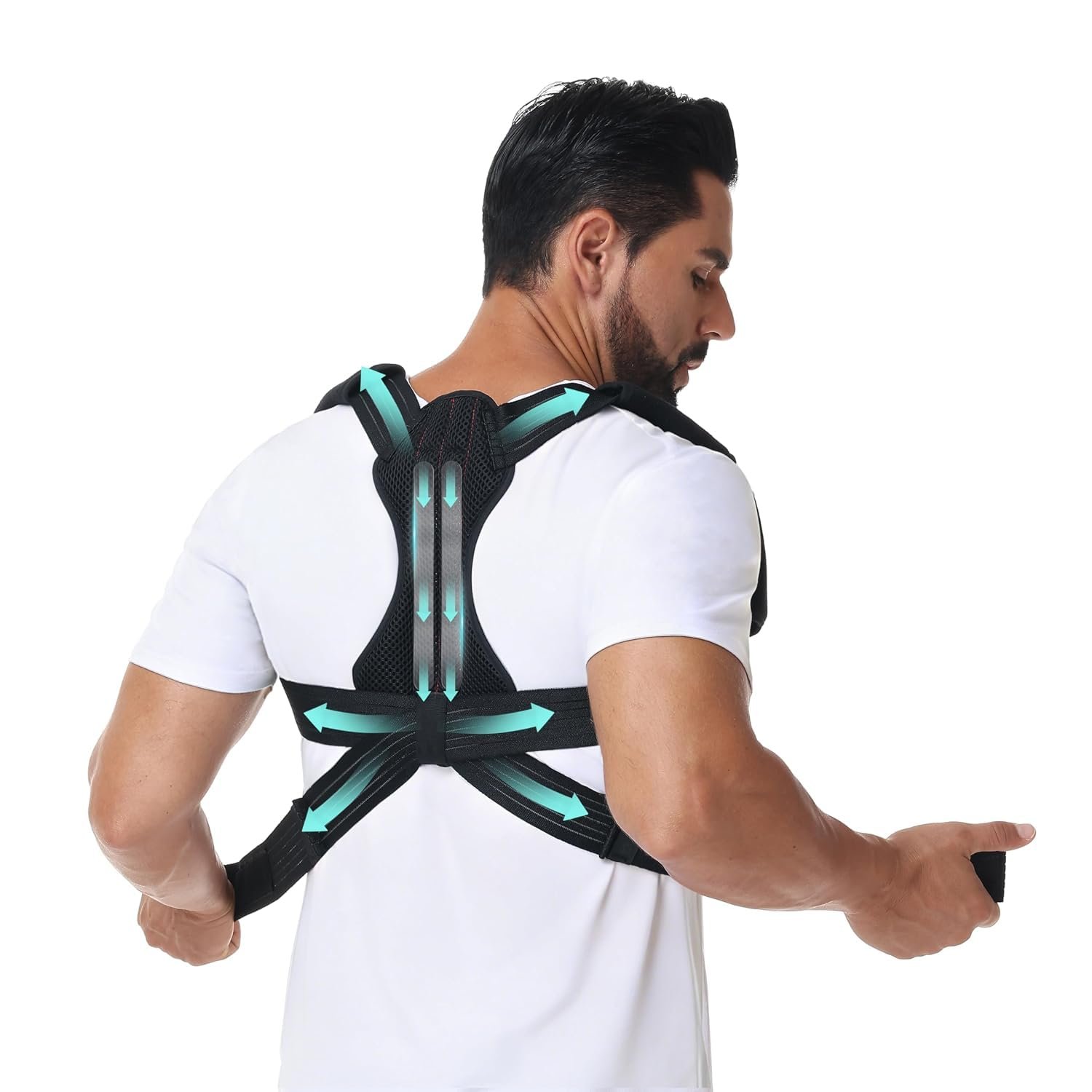 Posture Corrector for Women & Men, Back Shoulder Support Brace | Adjustable & Breathable, Upper Back Straightener Pulls Shoulders for Pain Relief, Neck Hump, Hunchback, Kyphosis, Scoliosis，X-Large