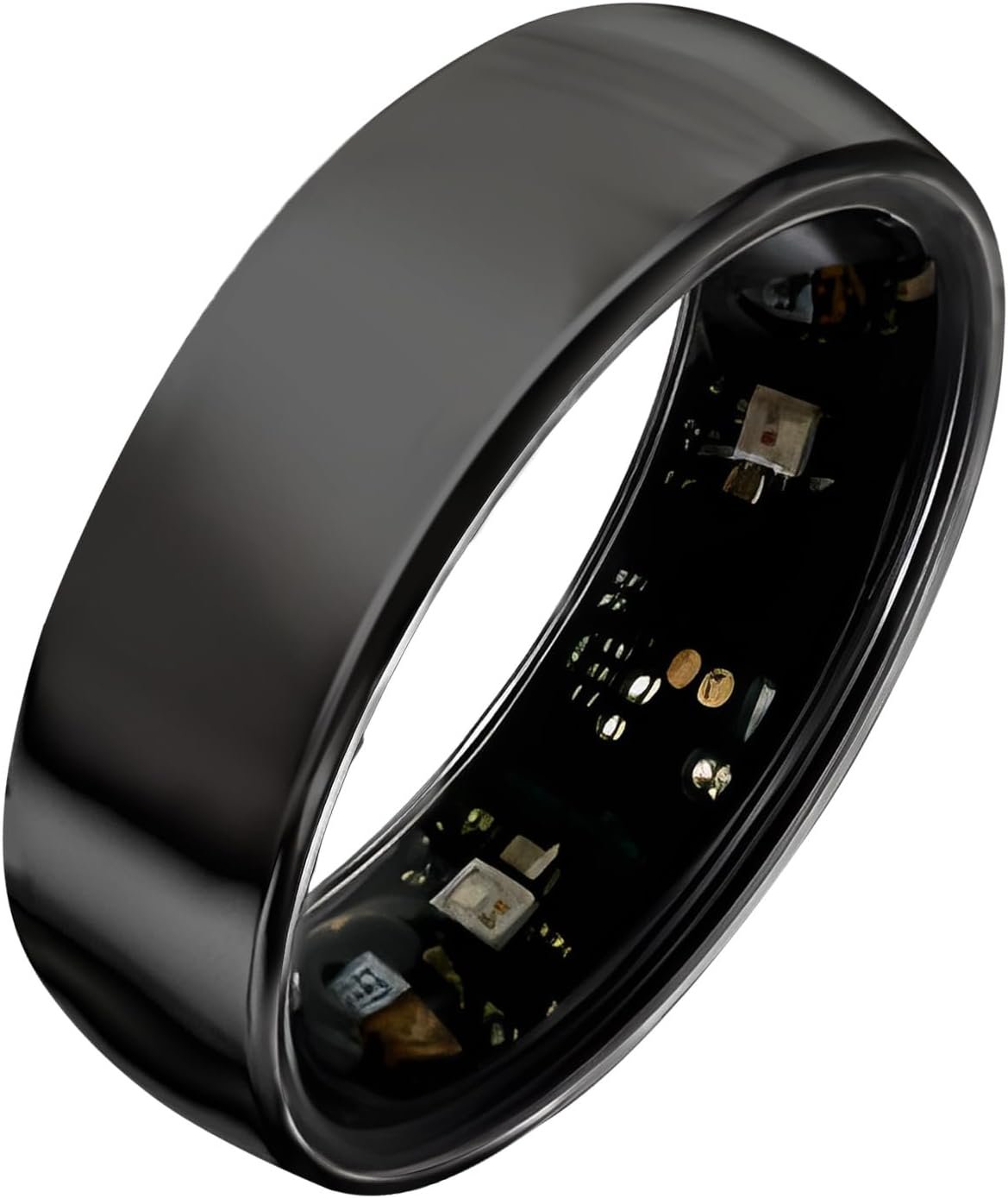 Smart Fitness Ring,Titanium Health Monitoring with Sleep Tracking 3 Color Size 10 Black