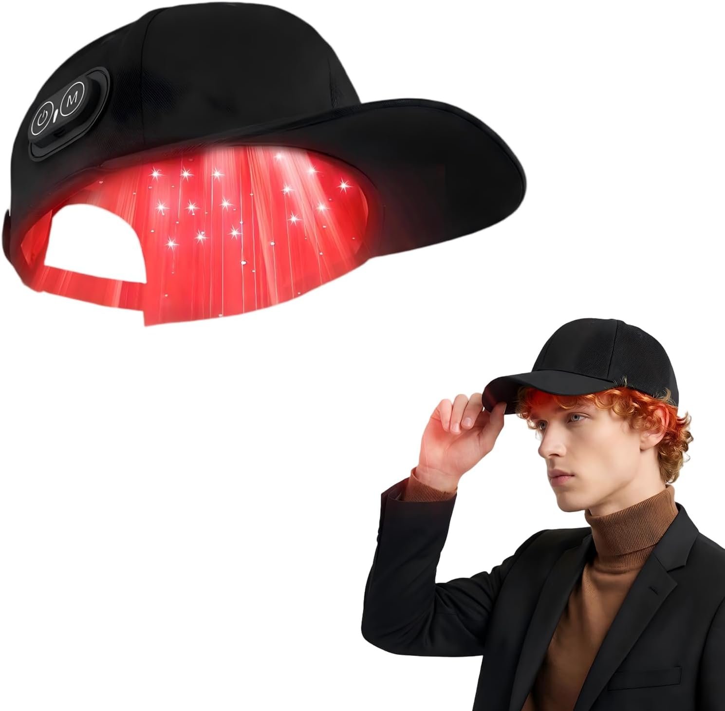 Wireless Rechargeable Red Light Therapy for Hair Growth – FDA Cleared Laser Cap for Hair Regrowth. Treats Hair Loss, Thinning & Alopecia for Men & Women ASIN: B0GVRX5SBM SKU: YSFM01-02