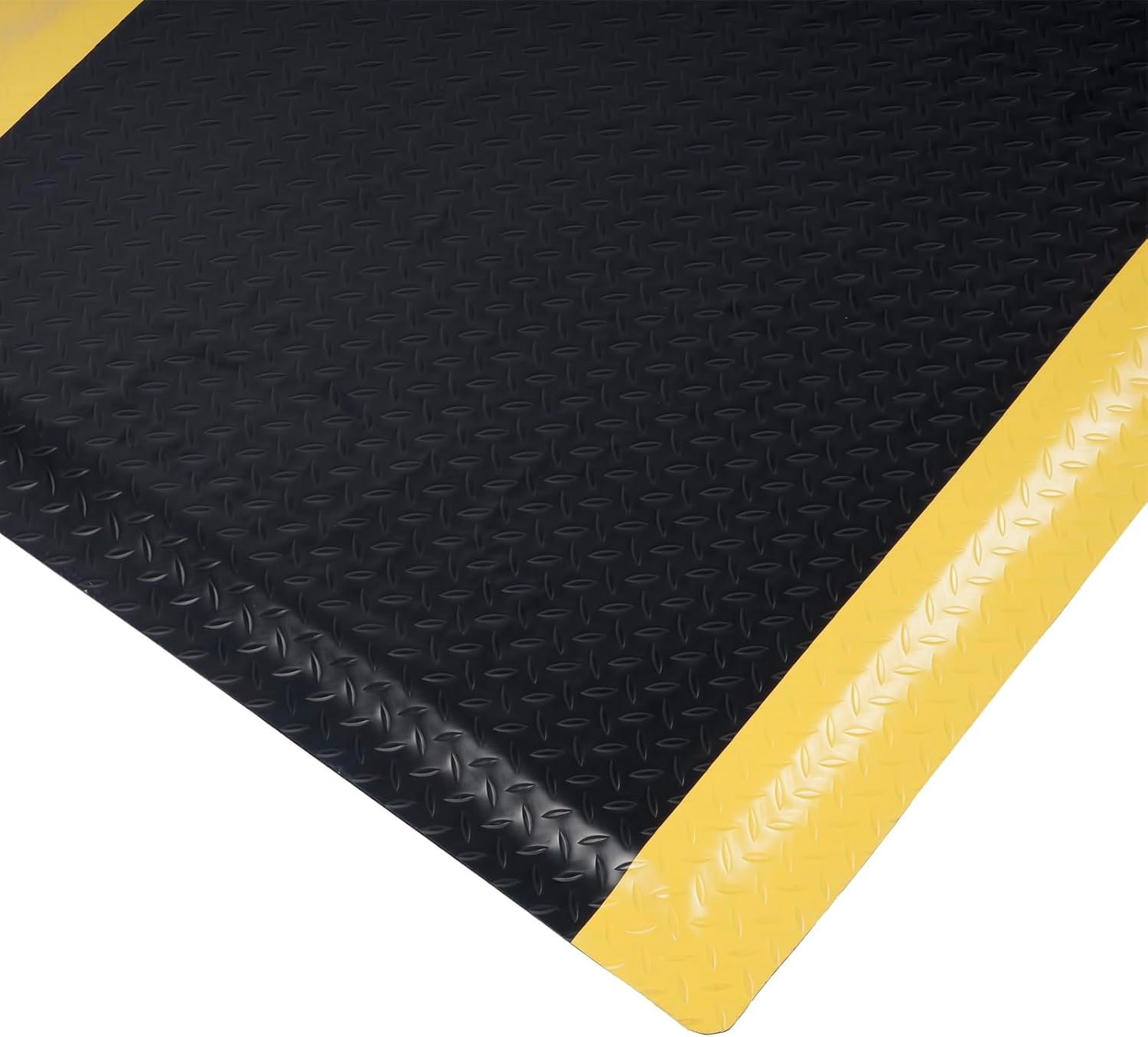 Nisorpa Anti Fatigue Mats Industrial 3′ x 5′ Ergonomic Standing Mat 15/16″ Extra Thick Heavy Duty Commercial Diamond Plate Support Shop Floor Mats for Leg & Back Pain