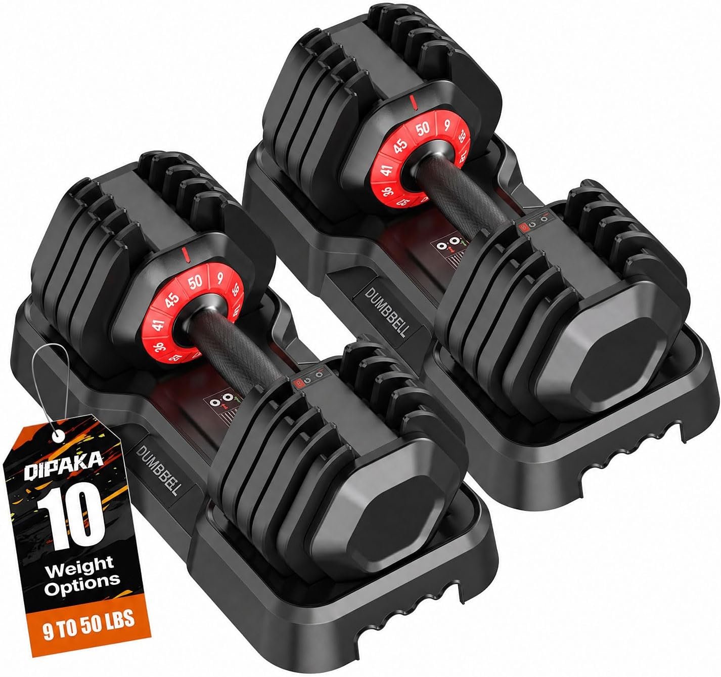 Adjustable Dumbbells Set of 2 for Home Gym Fitness Free Weights Set