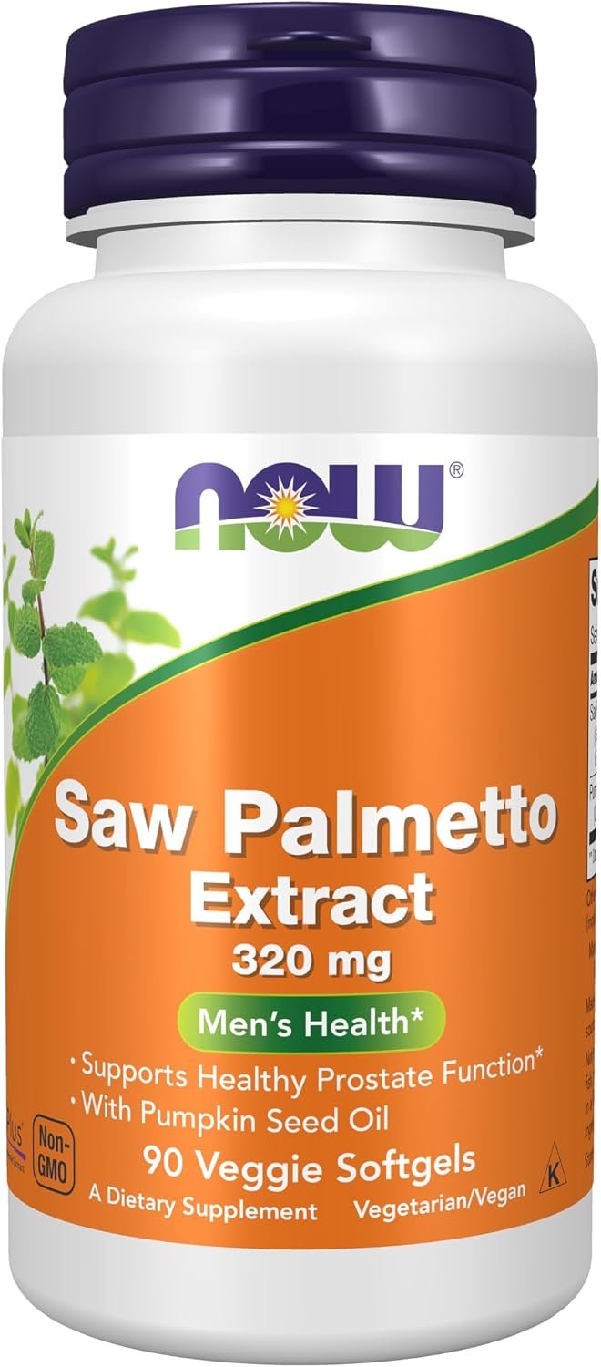 NOW Supplements, Saw Palmetto Extract 320 mg, Pumpkin Seed Oil, 90 Softgels