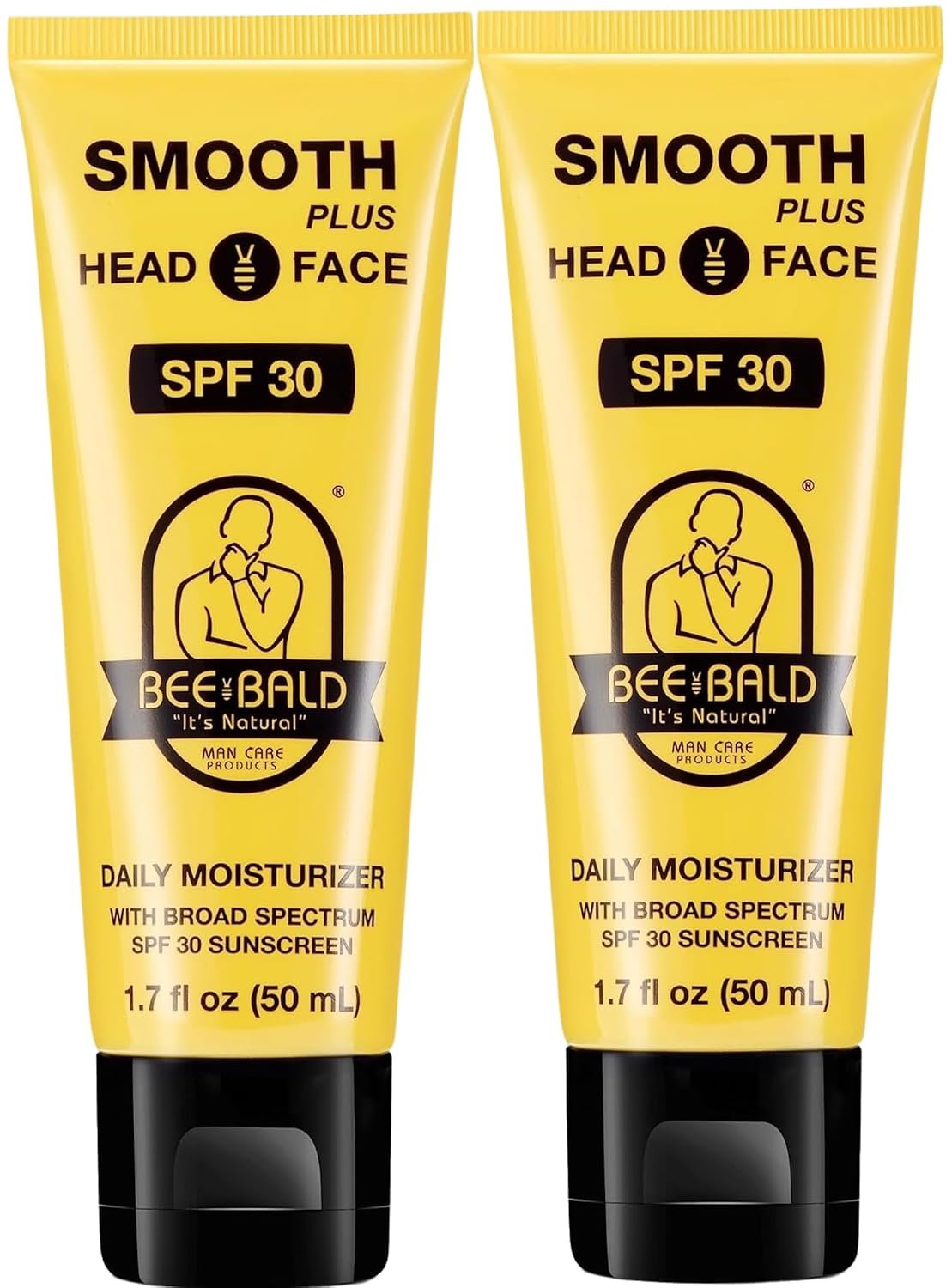 Bee Bald SMOOTH+ Head & Face Sunscreen SPF 30, Moisturizer, 1.7 fl oz (2pk)