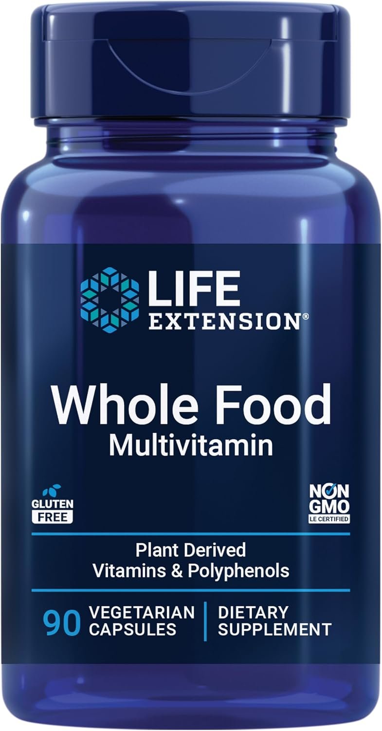 Life Extension Whole Food Multivitamin, Plant-Derived, 90 Capsules