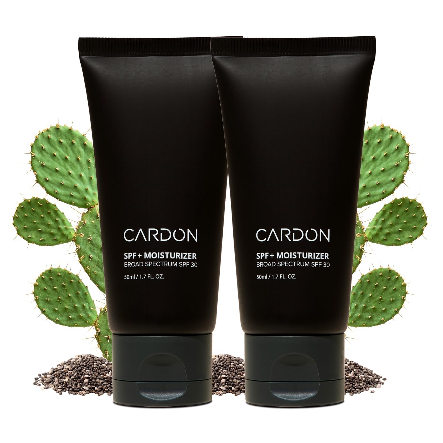 Cardon Men’s SPF 30 Korean Sunscreen for Face, Facial Moisturizer With Sunblock, Anti-Aging Face Sunscreen, SPF Facial Moisturizer, Men’s Skin Care Lotion with Cactus Extract (2 Bottles – 70ml)