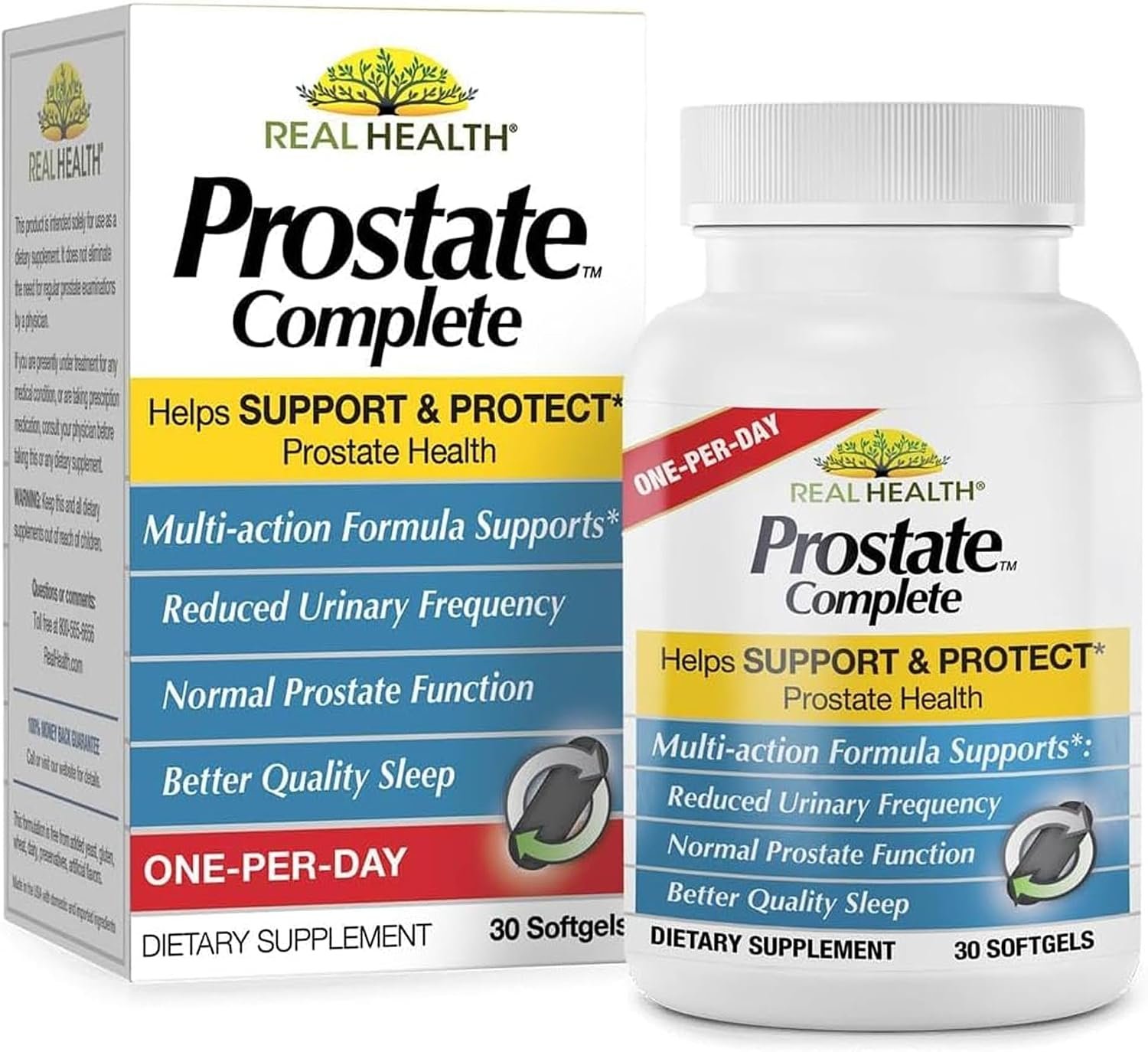 Real Health Prostate Complete – Prostate Health Supplements for Men, 30 Ct