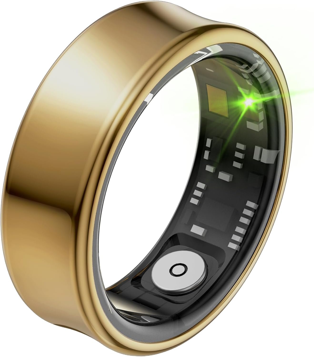 Smart Ring Health Fitness Tracker Titanium, Gold, 9#