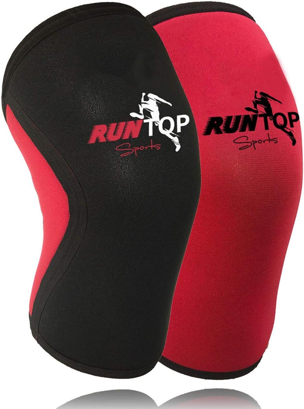 RUNTOP Knee Sleeves(1 PAIR) 7 mm Neoprene Knee Supports Pain Compression Brace Cap for Squats Cross Fitness Training WODS Weightlifting Powerlifting Knee Pads For Men Women Kids