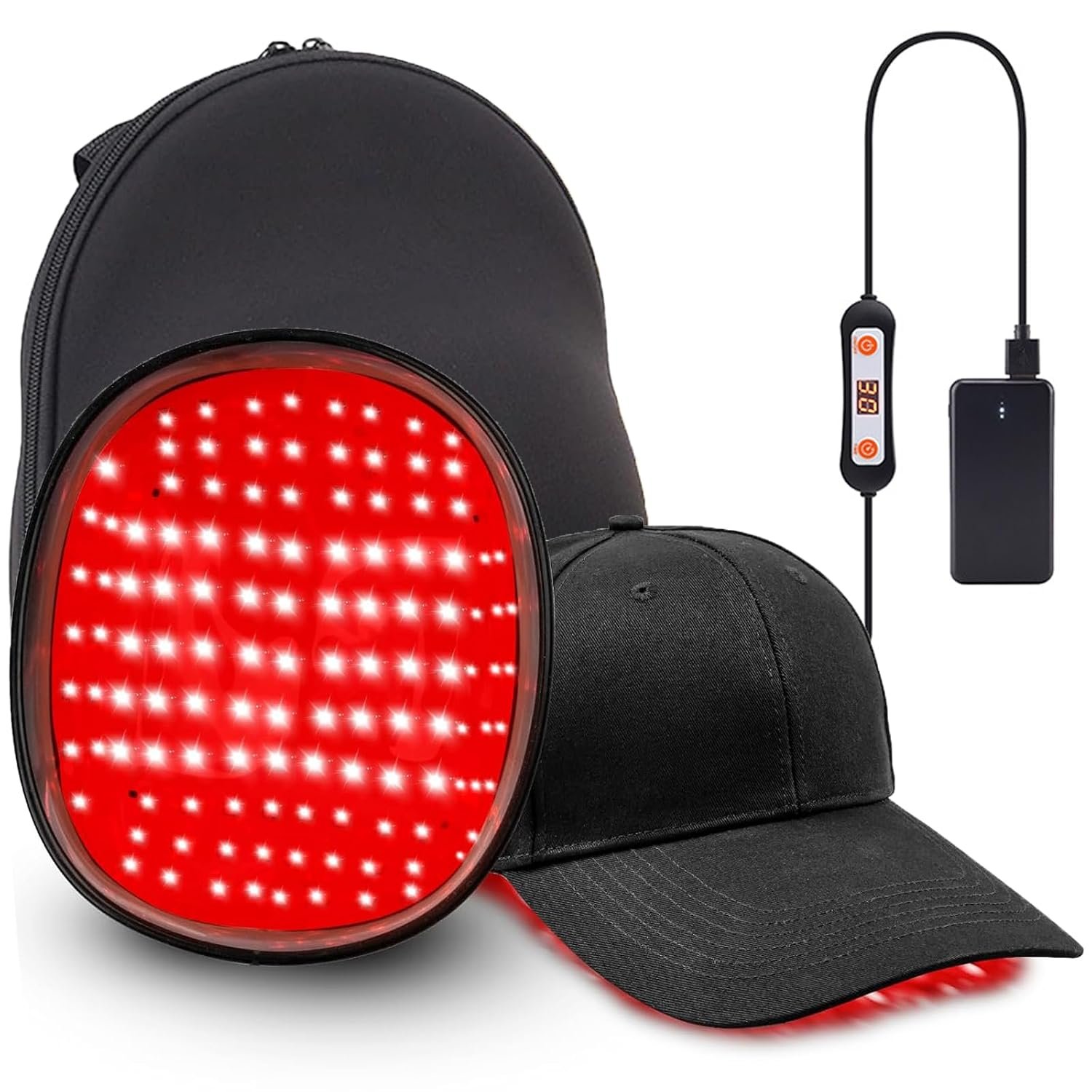 Red Light Hair Growth Cap, Red & Blue Light Therapy for Hair Regrowth
