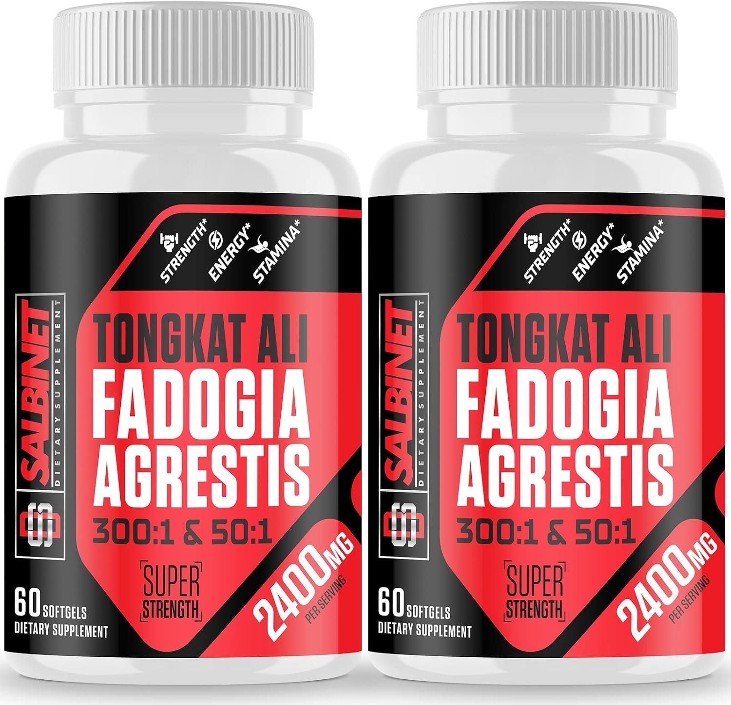 2400mg Fadogia Agrestis Tongkat Ali Supplements – Third Party Tested – 1400mg Fadogia Agrestis & 1000mg Tongkat Ali, Maximum Strength, Muscle Mass & Athletic Performance, 2 Packs