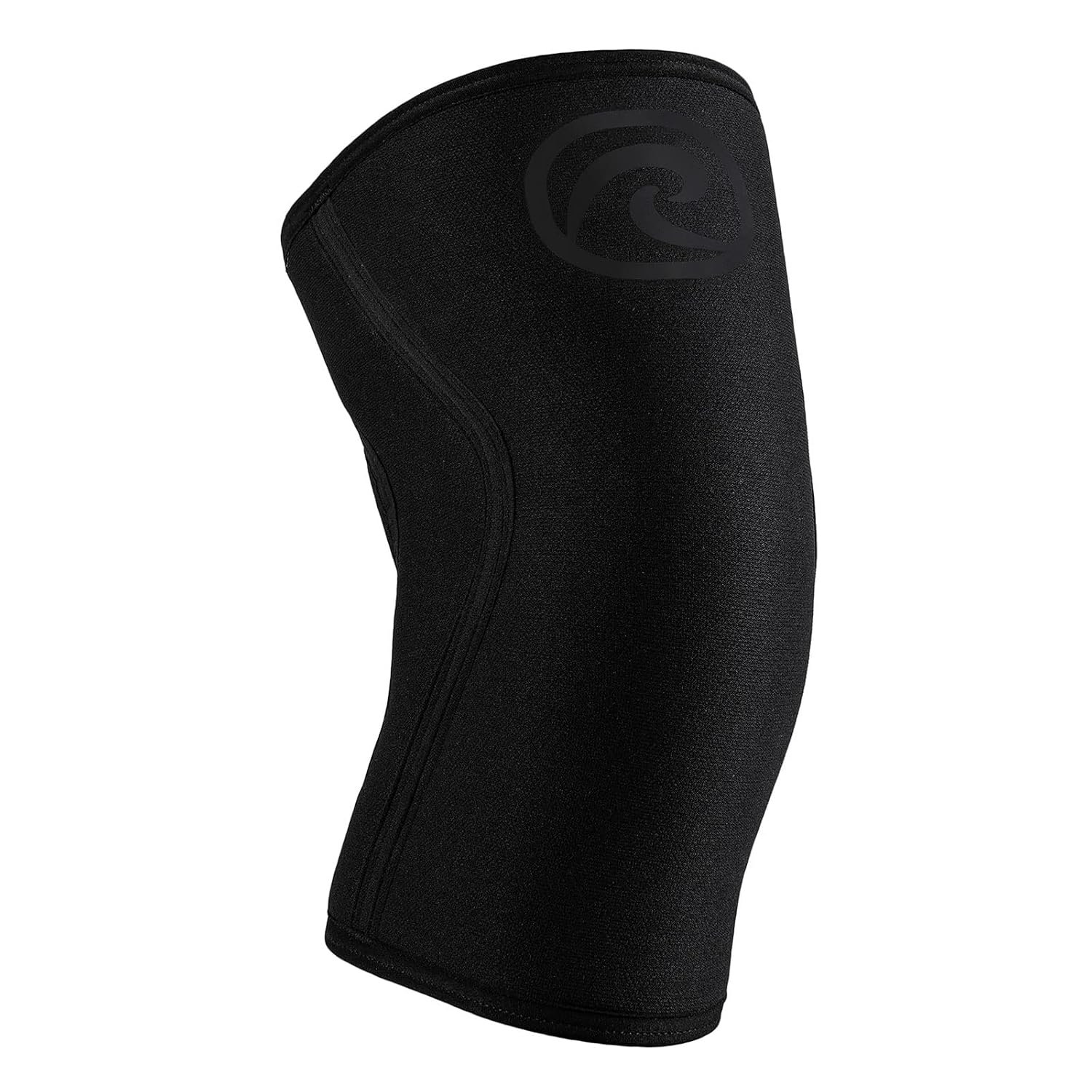Rehband Rx Knee Sleeve Power Max, 1 piece, knee support 7mm neoprene, strongman, heavy lifting, longest knee sleeve, Colour:Carbon/Black, Size:L