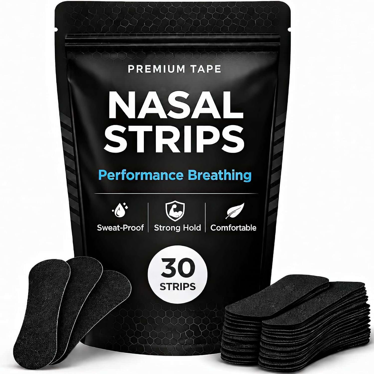 Nasal Strips – Nose Tape for Breathing, Snoring & Sleeping (30 Count)
