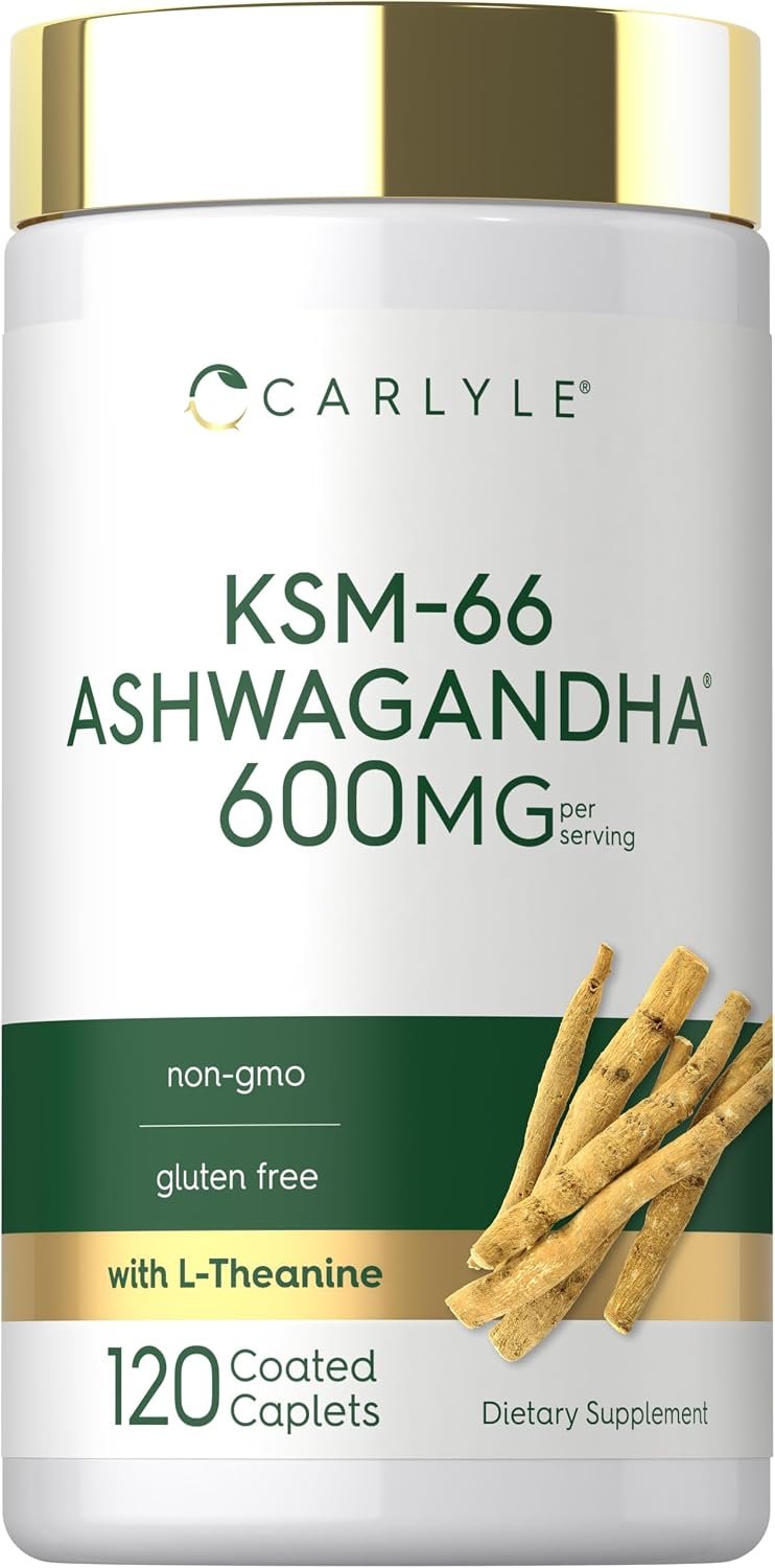 Carlyle KSM-66 Ashwagandha Root Extract 600mg | 120 Vegan Caplets
