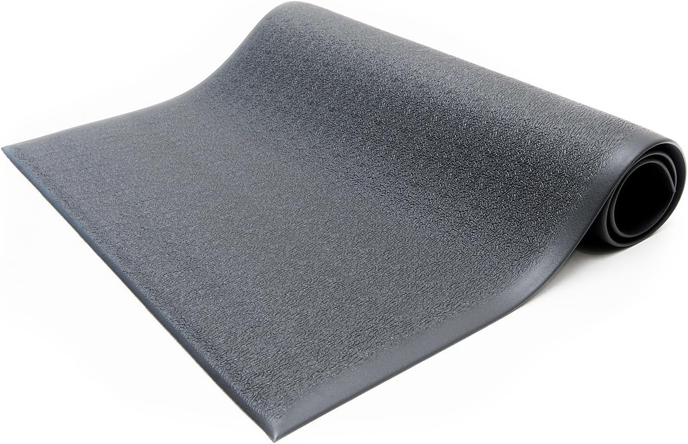 Bertech Anti Fatigue Floor Mat (Made in USA), 2 Feet Wide x 3 Feet Long x 5/8 Inches Thick, Textured Pattern Top, Black, Bevelled on All Four Sides, RoHS and REACH Compliant