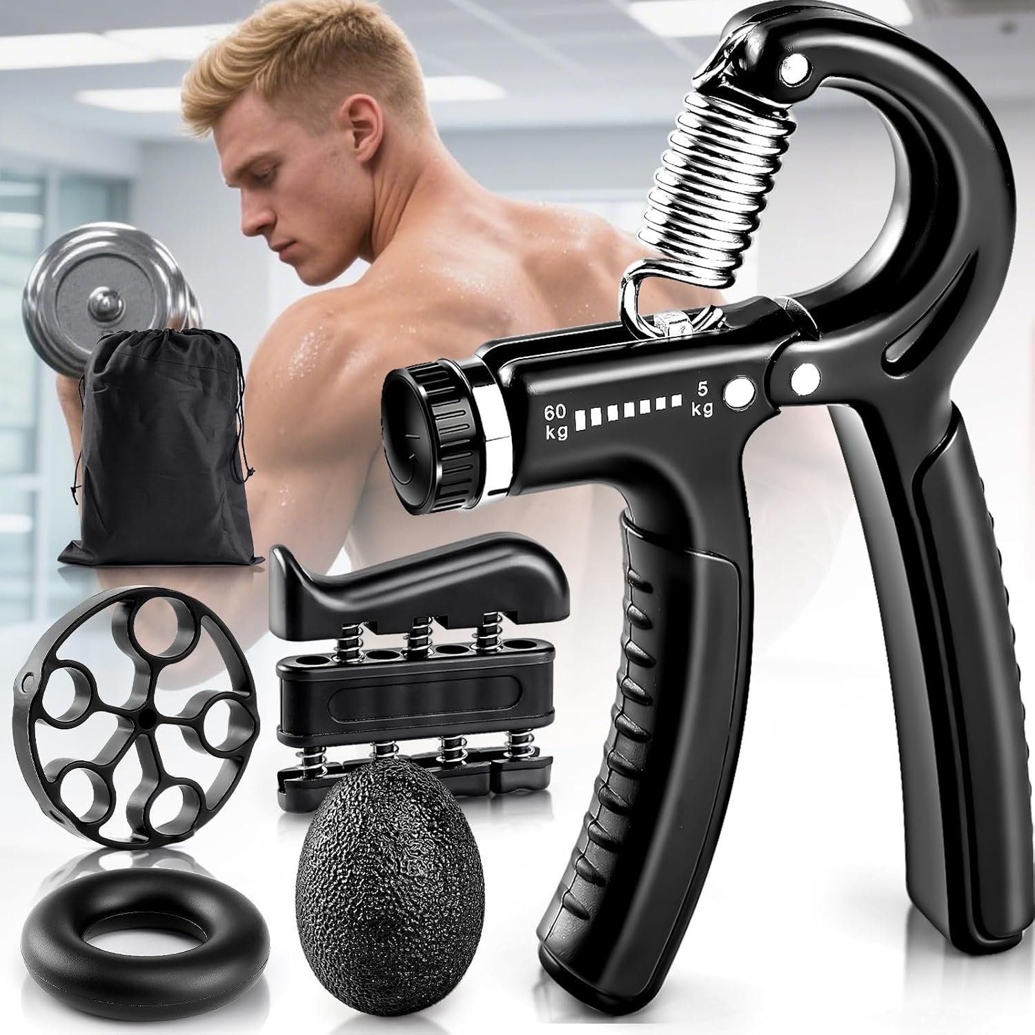 Hand Grip Strengthener, Forearm Strengthener for Musicians Athletes