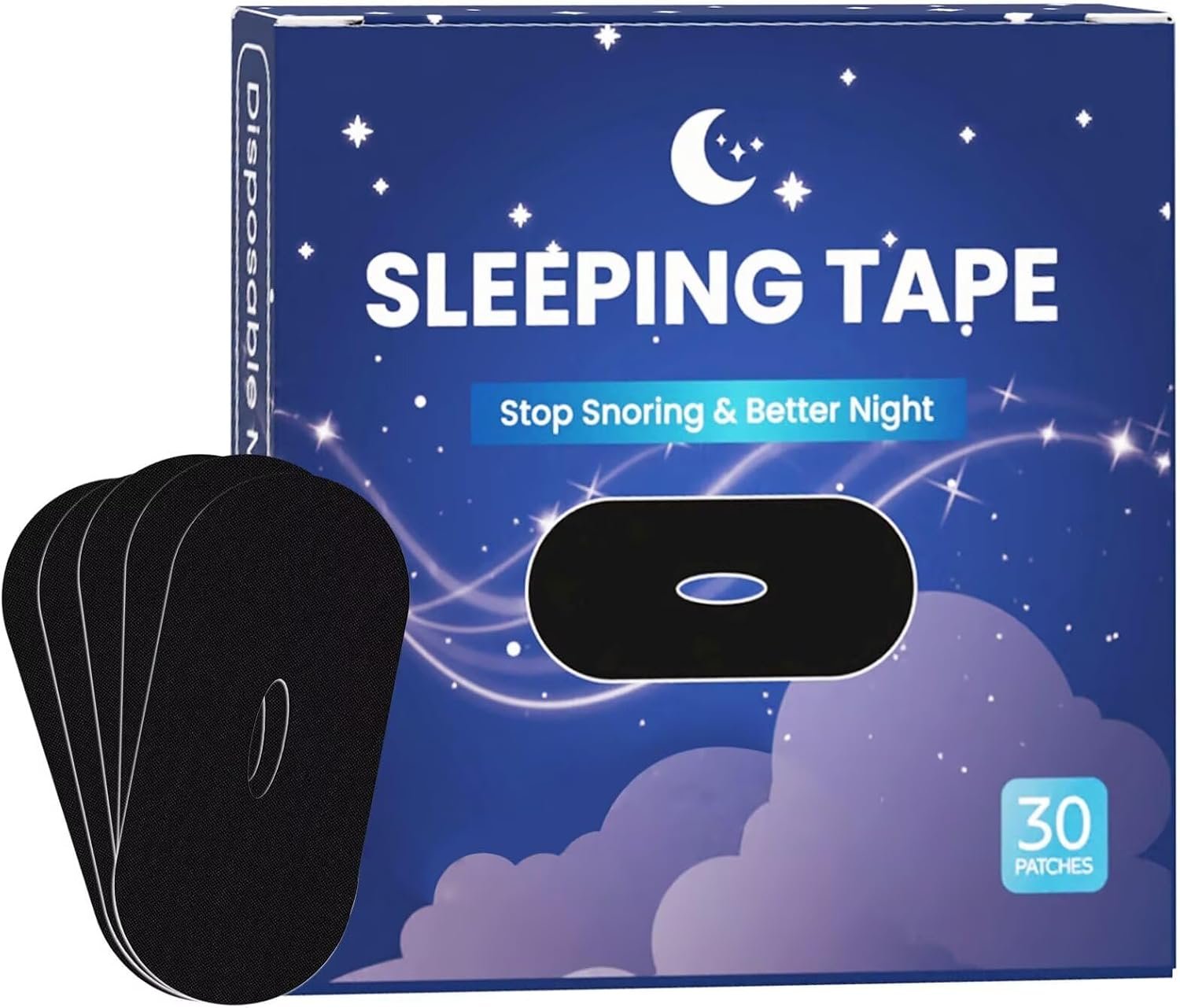 Mouth Tape for Sleeping 30 Pcs Stretch Tape,Easy to Use,N3-1