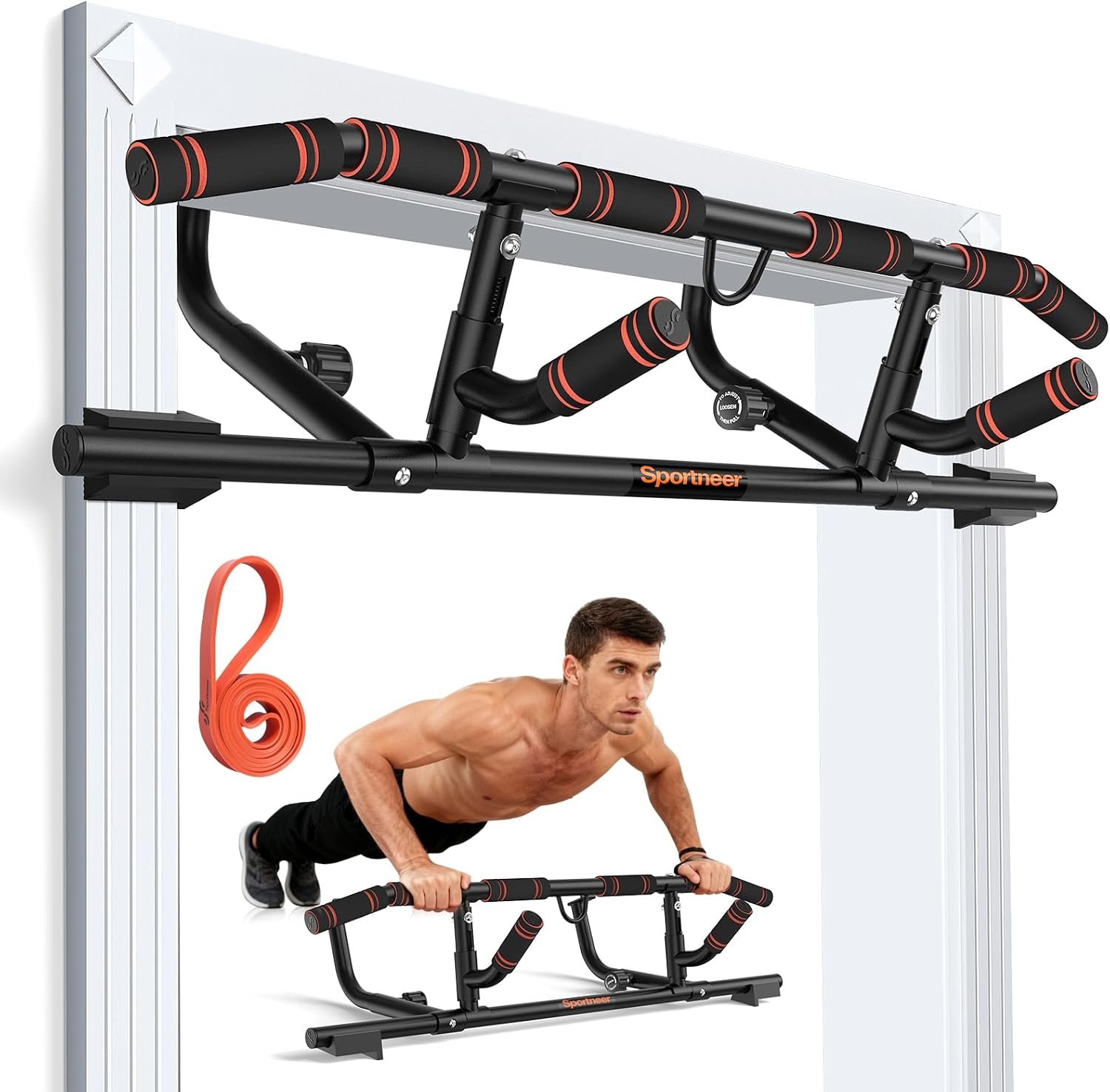 Sportneer Pull up Bar for Doorway with Folding Handle