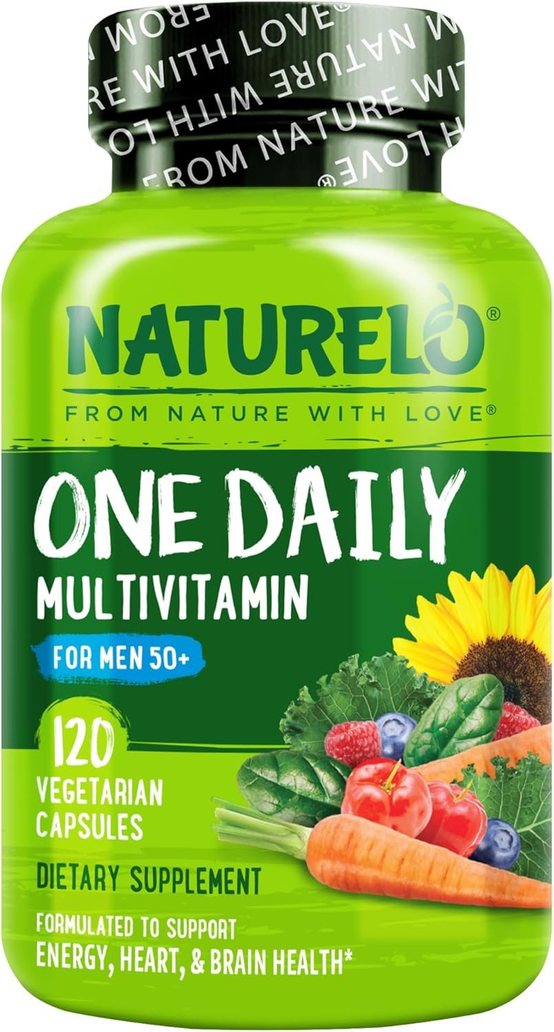 NATURELO Multivitamin for Men 50+ – One Daily, 120 Vegetarian Capsules