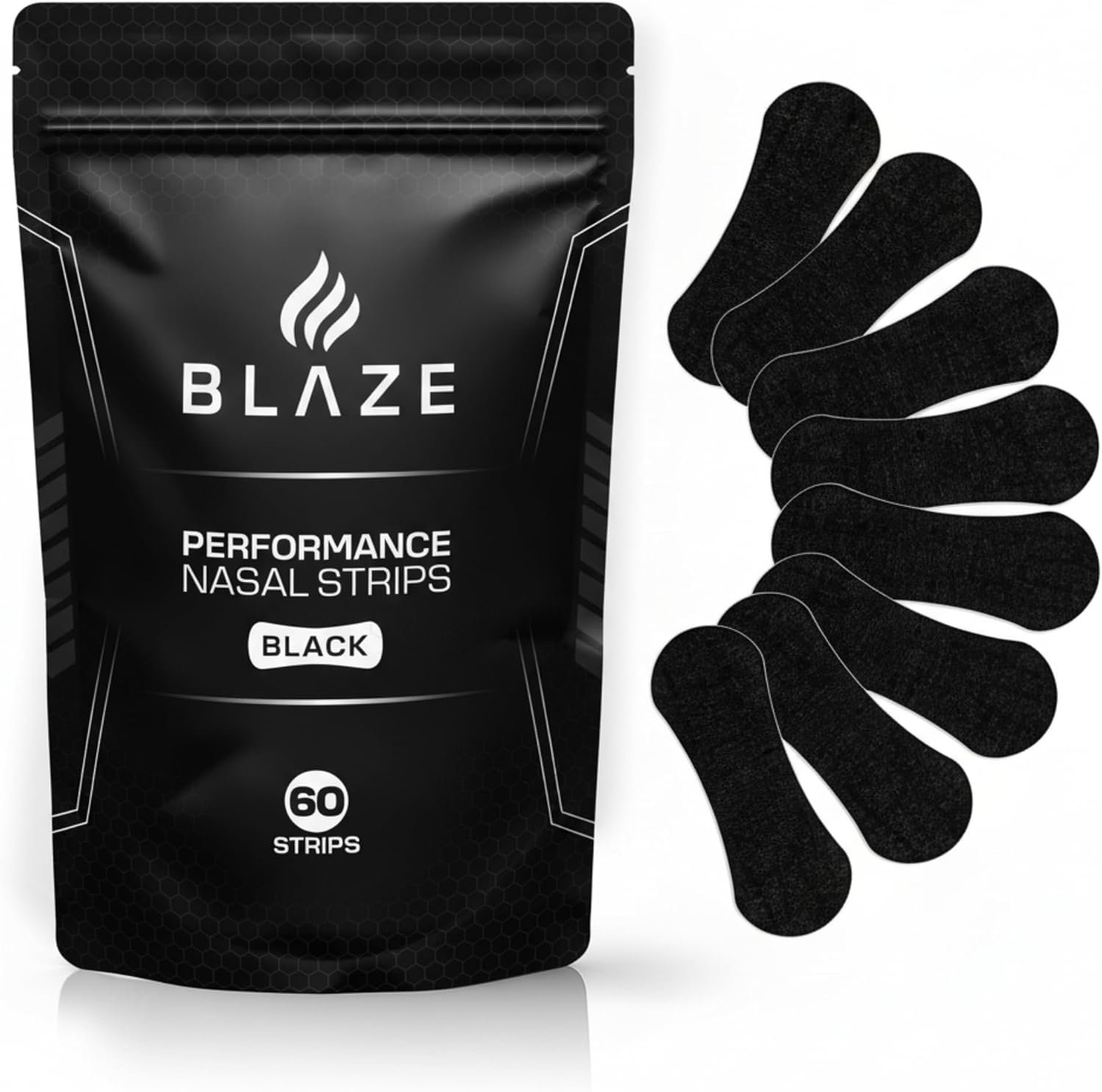 Performance Nose Strips for Breathing – Oil & Sweat-Proof Adhesive – 60 Ct