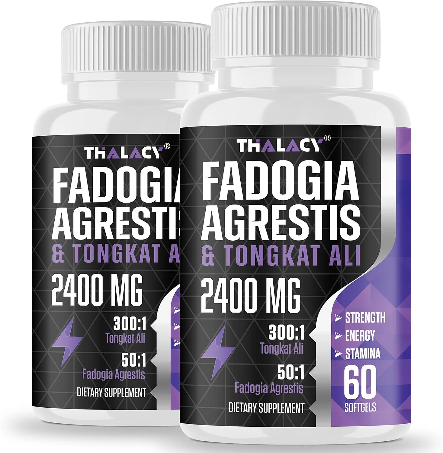 2400mg Fadogia Agrestis Tongkat Ali Supplement – Fadogia Agrestis 1400mg & Tongkat Ali 1000mg Ultra Blend, Maximum Strength, Muscle Mass & Athletic Performance, 120 Softgels