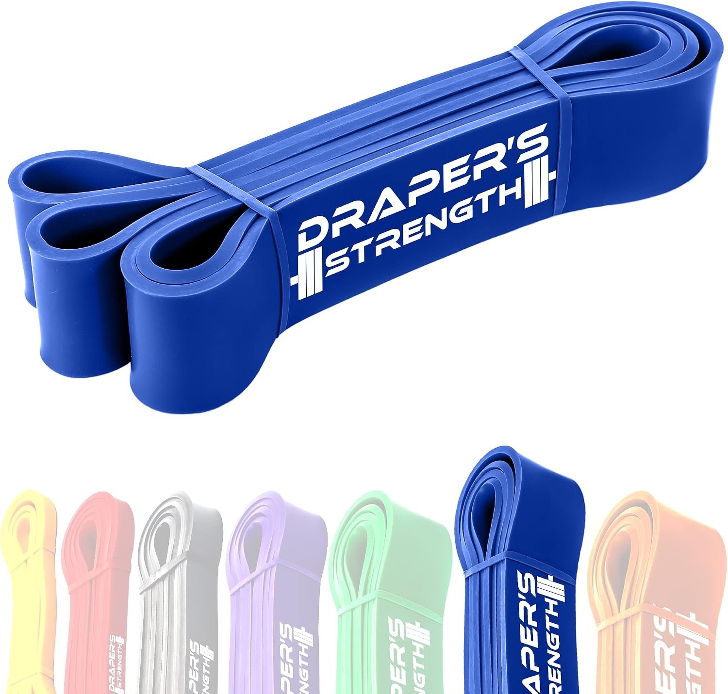 Draper’s Strength Heavy Duty Resistance Stretch Loop Bands for Powerlifting Workout Exercise and Assisted Pull Ups