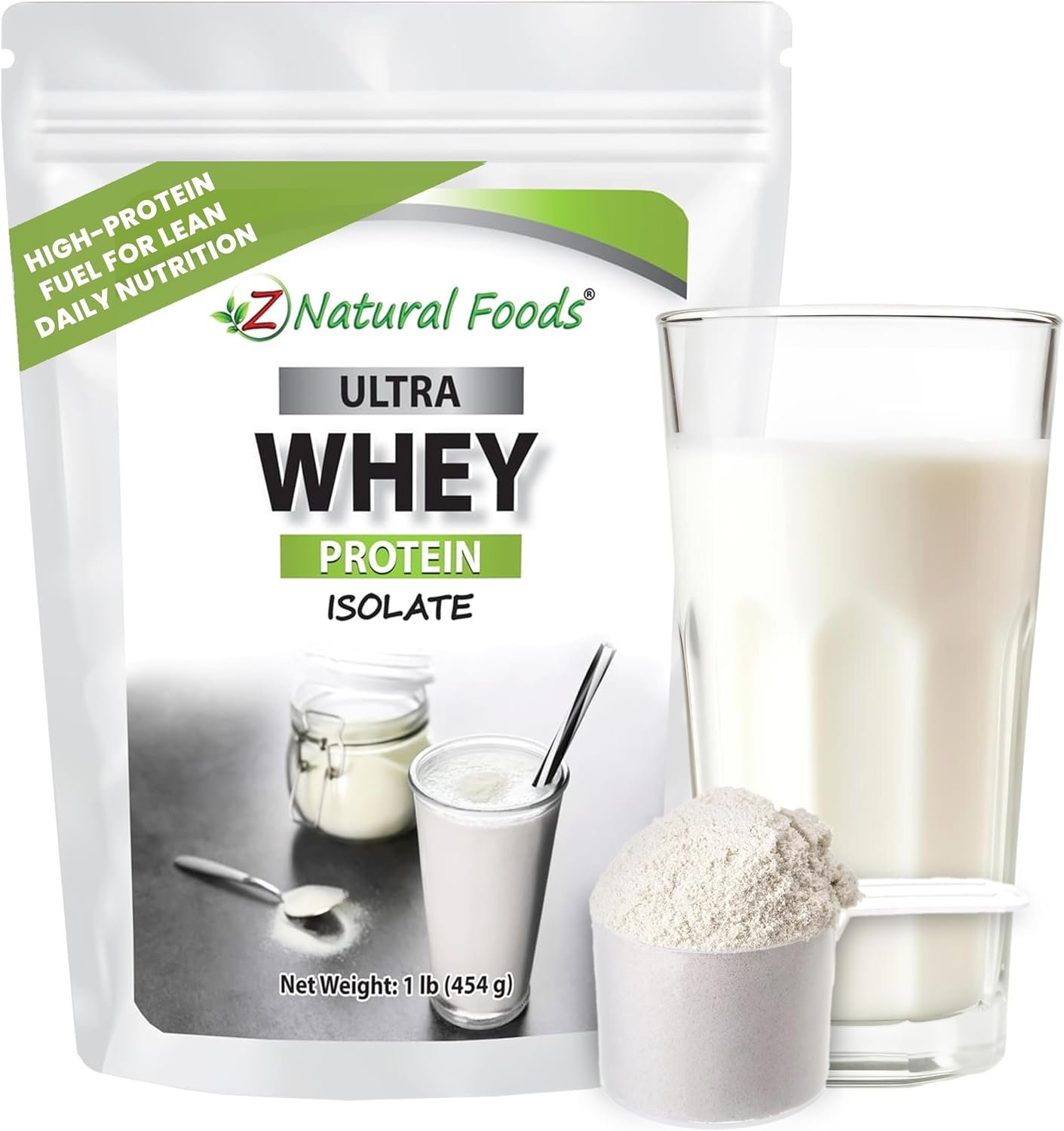 Z Natural Foods Ultra Whey Protein Isolate – Unflavored & Unsweetened, 1 lb