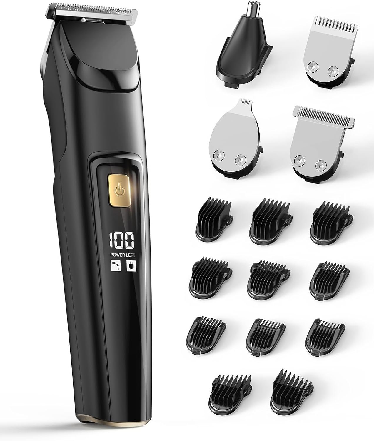 Beard Trimmer for Men, Fast Charging 4-in-1 Kit, 18 Lengths, Accessories