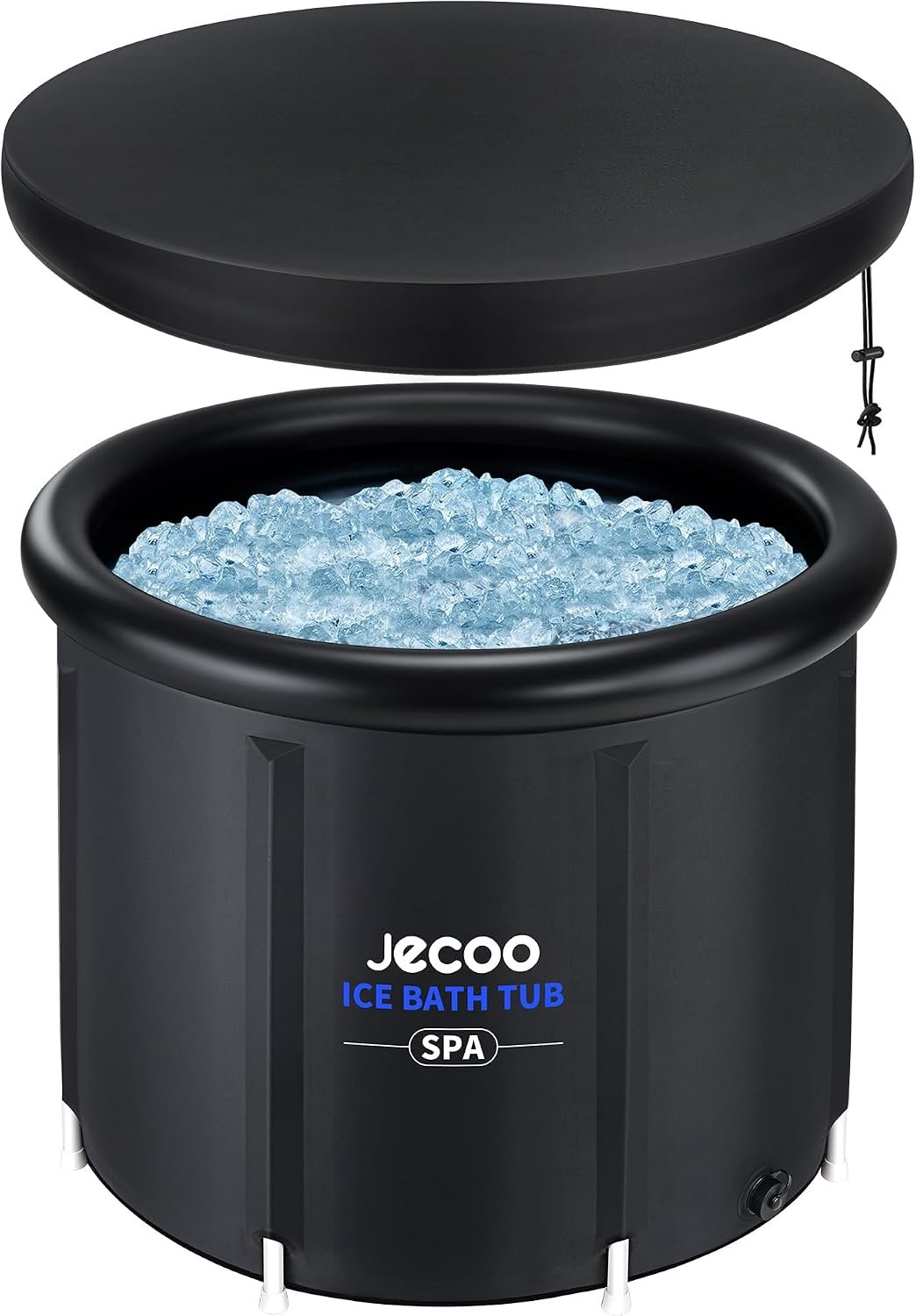 Jecoo Ice Bath Tub for Athletes Portable Cold Plunge Tub with Cover,116 Gal Large Capacity Multiple Layered Cold Plunge for Recovery Ice Bath at Home/Outdoor