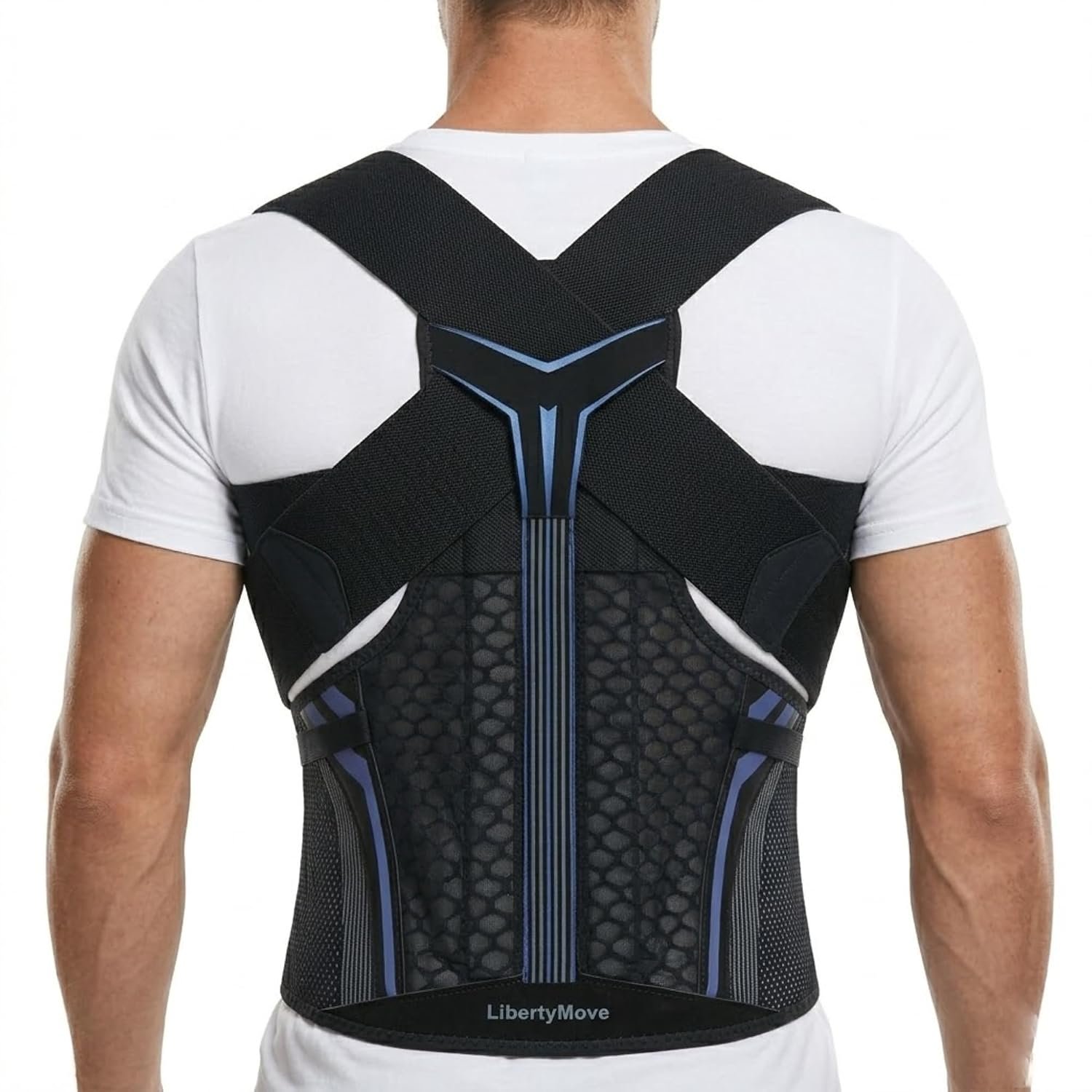 Back Brace Posture Corrector for Men, Adjustable Back Support Brace